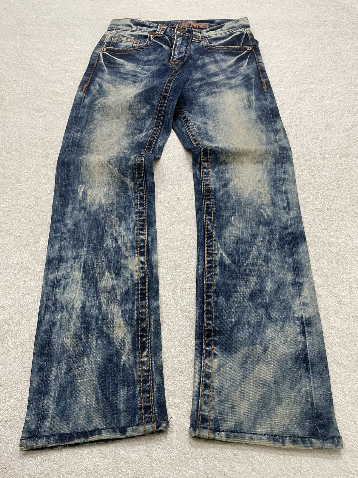 Hysteric Glamour 2000s Vintage Acid Washed Distressed Fading Denim Y2K Size US 28 / EU 44 - 1 Thumbnail
