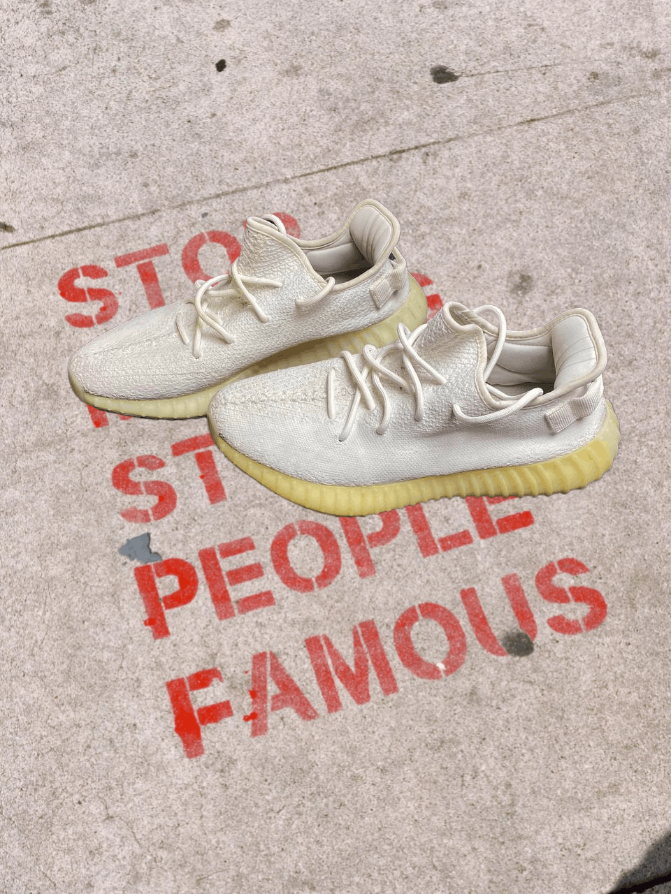Adidas Adidas Yeezy Boost 350 V2 Cream Triple White Low Sneakers Size US 10.5 / EU 43-44 - 1 Thumbnail