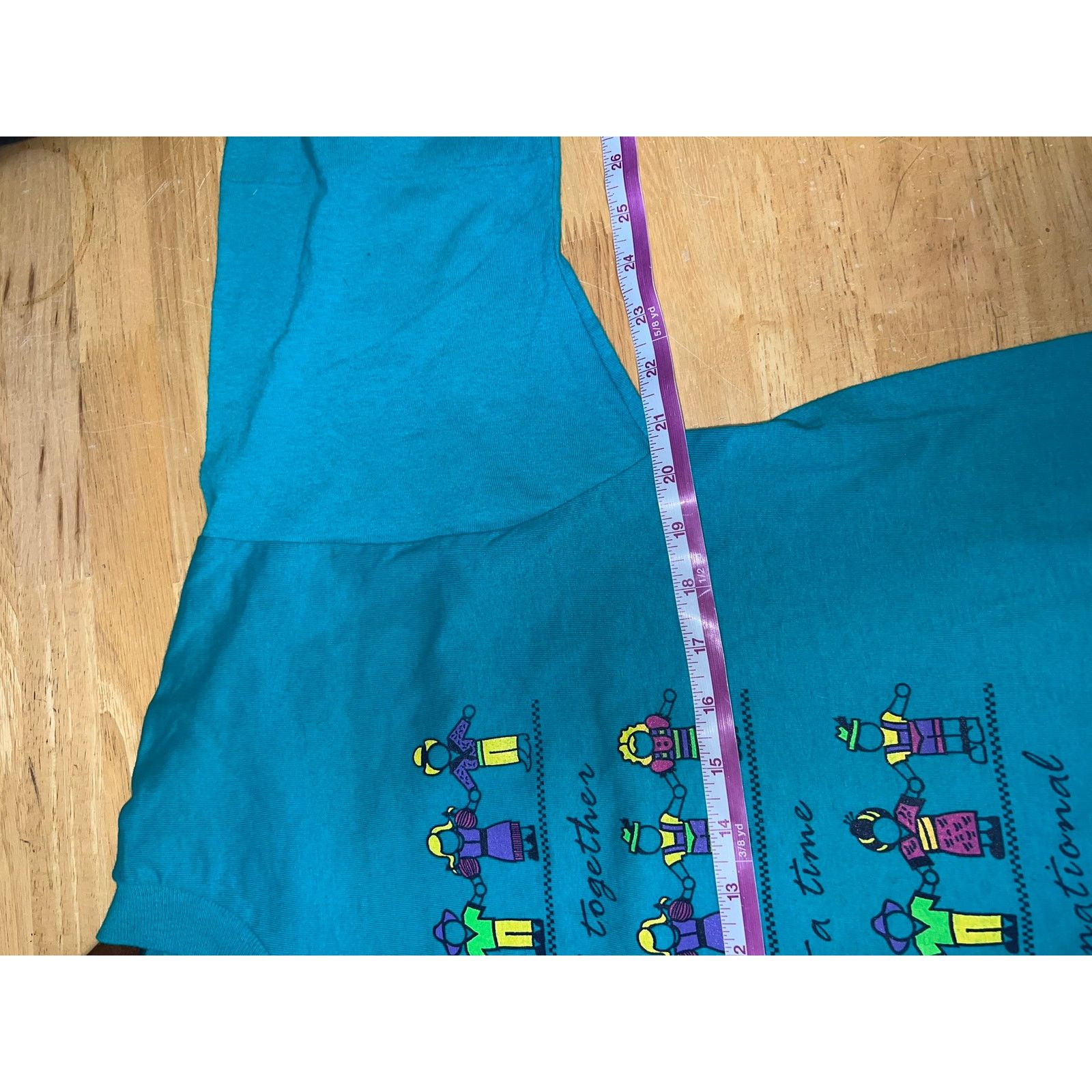 Fruit Of The Loom VIntage Sister Cities Shirt World Together People Art Tee L Size US L / EU 52-54 / 3 - 9 Thumbnail