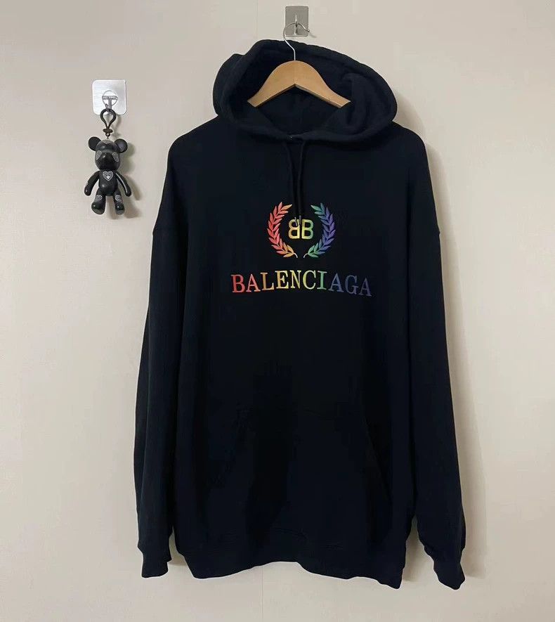 Balenciaga Balenciaga Rainbow Wheat Hoodie Size US L / EU 52-54 / 3 - 1 Thumbnail