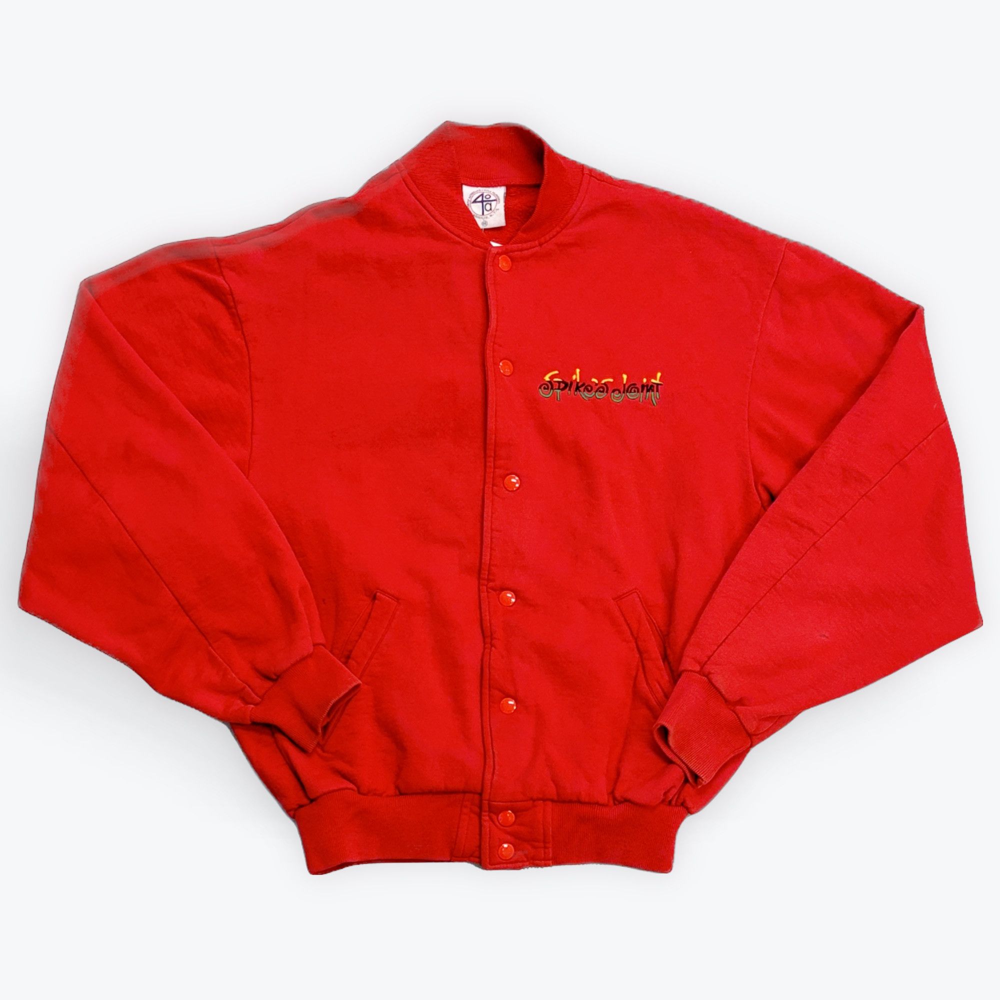image of 40 Acres A Mule M - Vintage Spike Lee 40 Acres Red Bomber-Style Sweater, Men's (Size Medium)