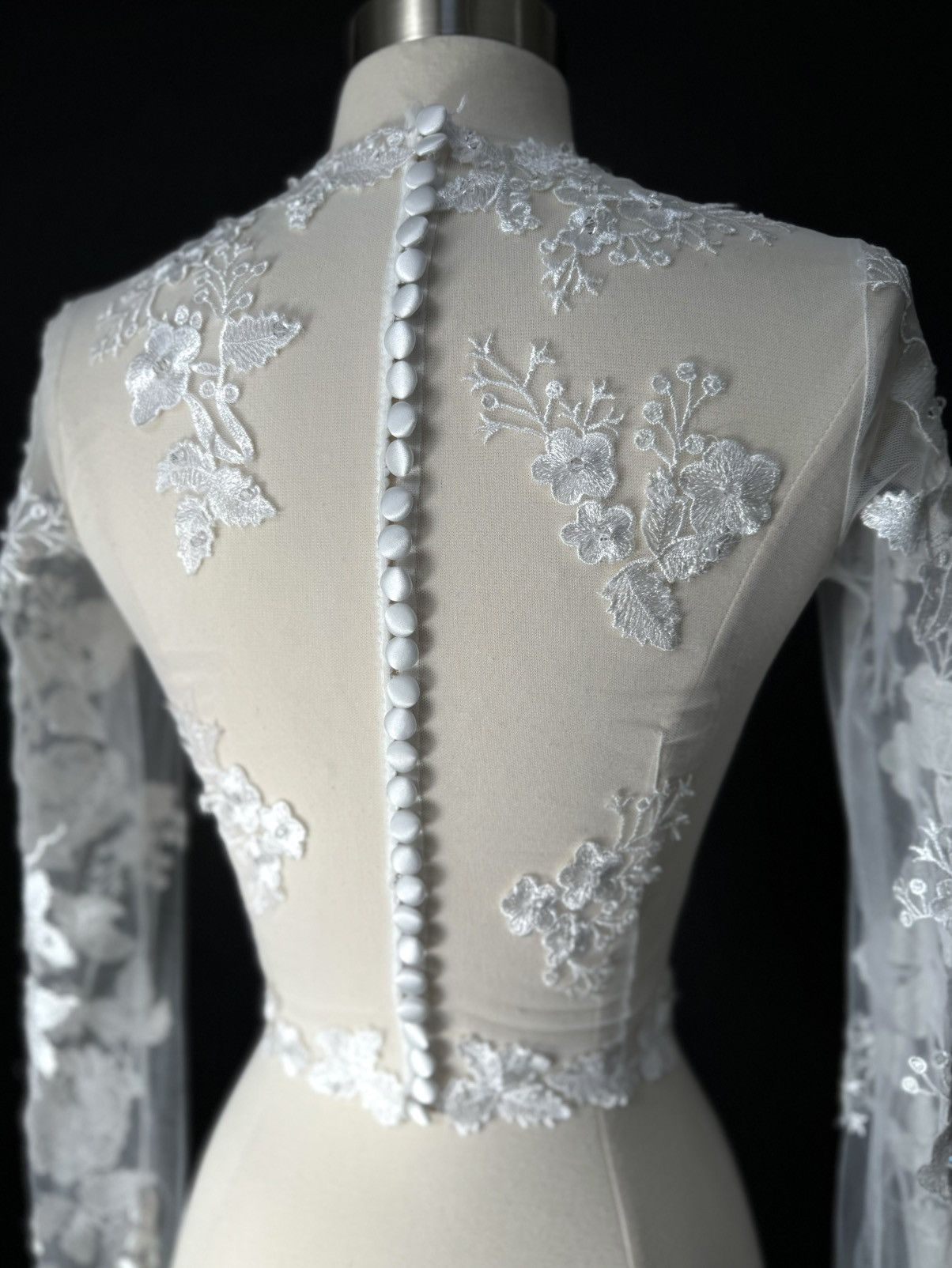 Other Preloved US 0 Anna Augusta Embroidered Lace Bridal Top Size XS / US 0-2 / IT 36-38 - 3 Thumbnail