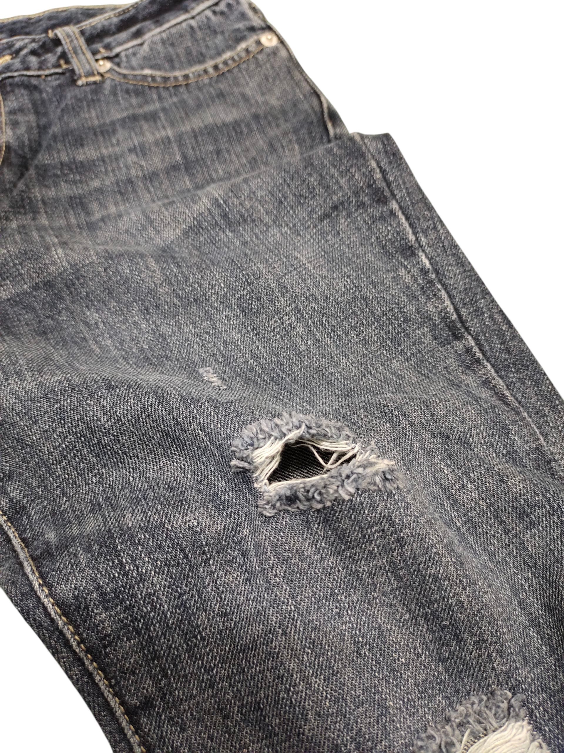 If Six Was Nine Flare Jeans Dejavu Distress Denim Bootcut Low Rise Size US 28 / EU 44 - 13 Thumbnail