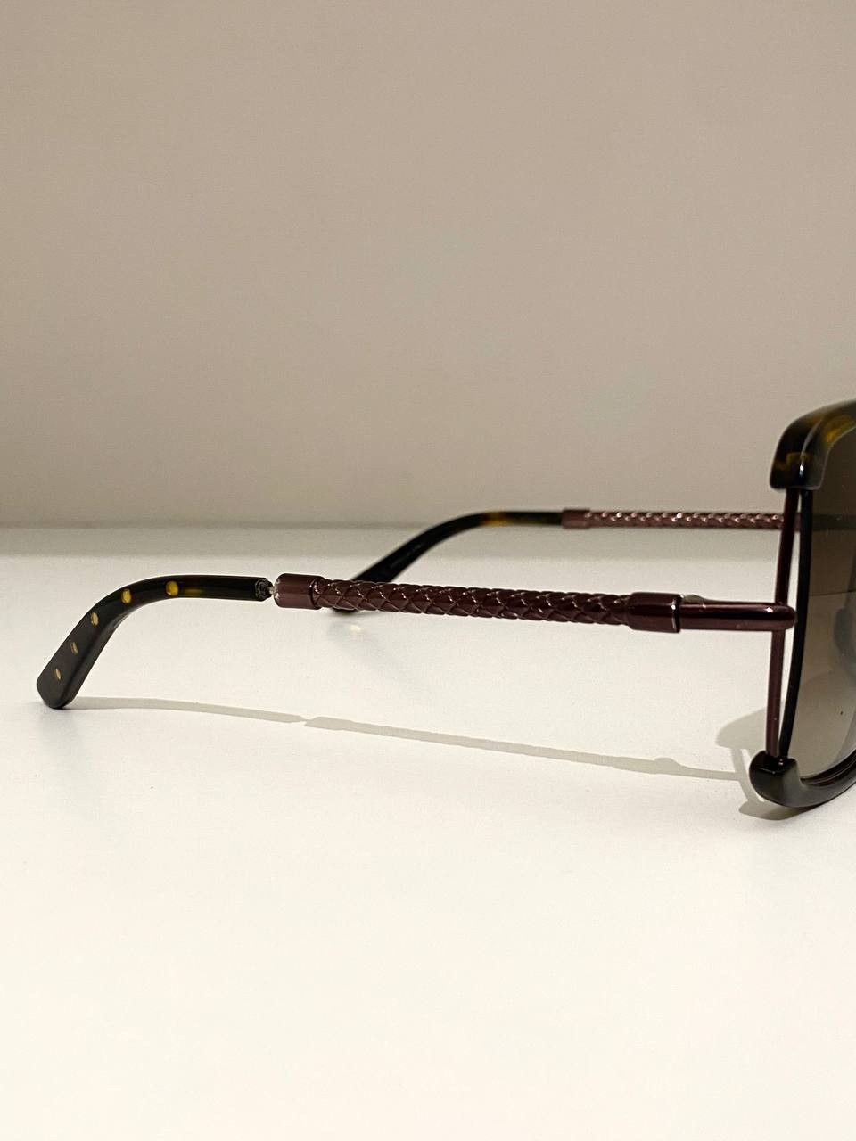 Bottega Veneta Bottega Veneta Oversized Rimless Intrecciato Sunglasses Y2K Size ONE SIZE - 8 Thumbnail