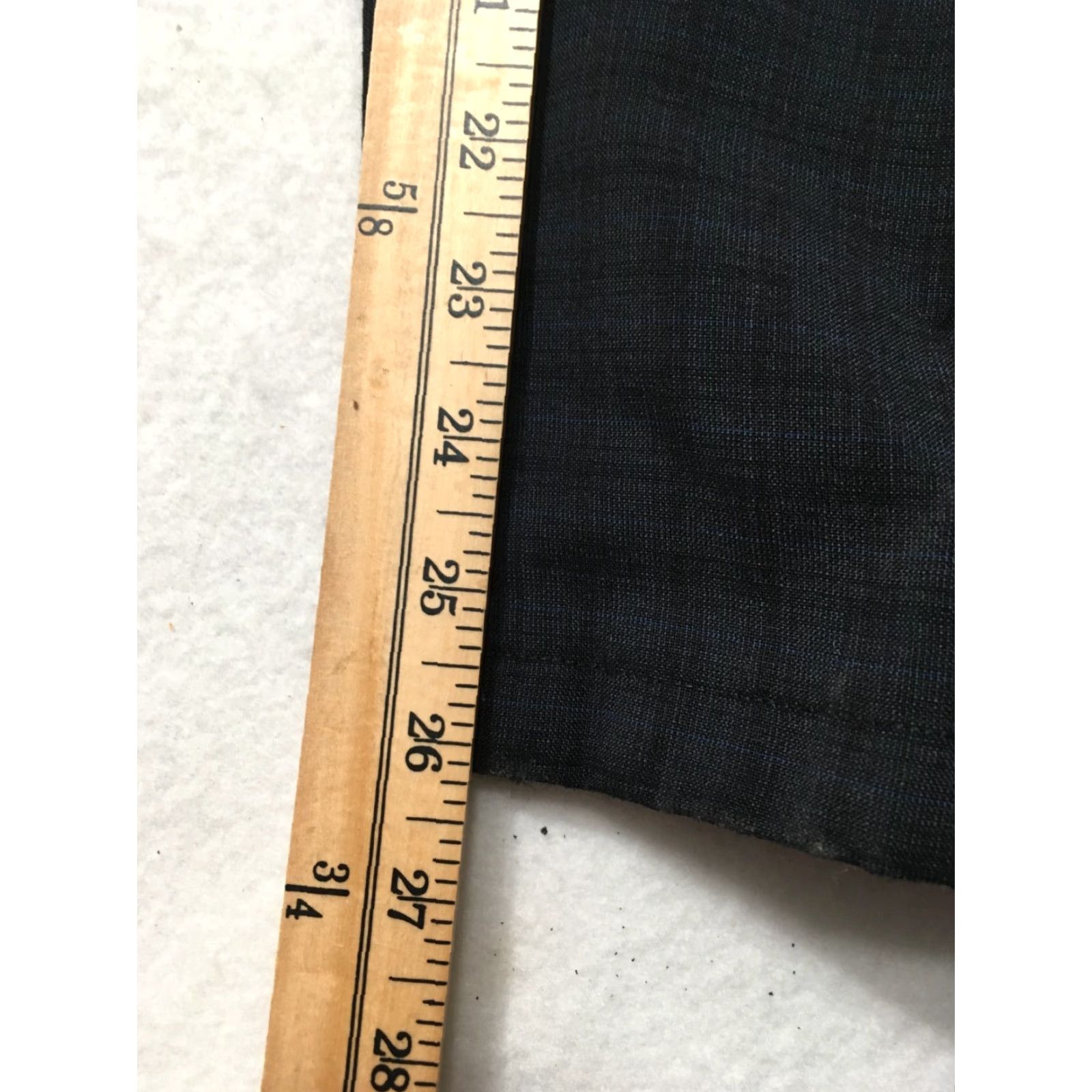 Vintage JRB Mens Pants 34X29 Blue Pleated Straight Leg Wool Polyester with Pockets Size US 34 / EU 50 - 6 Thumbnail