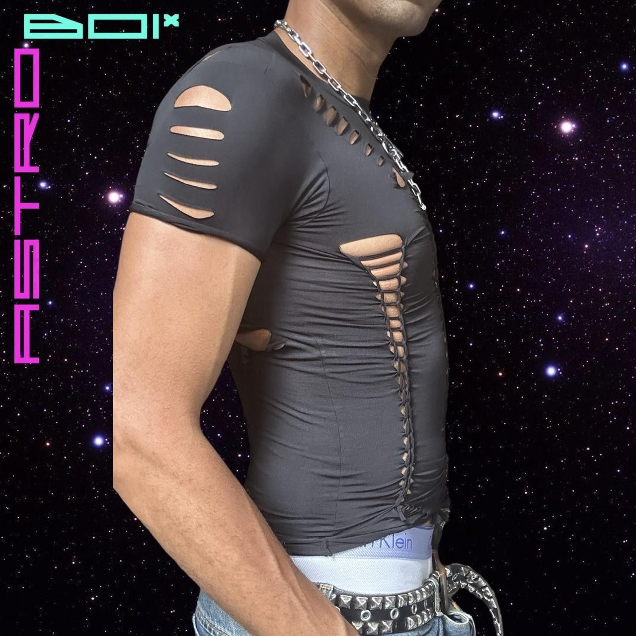 Reebok ASTROBOI* REEBOK Black Braided Rave Compression Top - Small Size S / US 4 / IT 40 - 7 Thumbnail