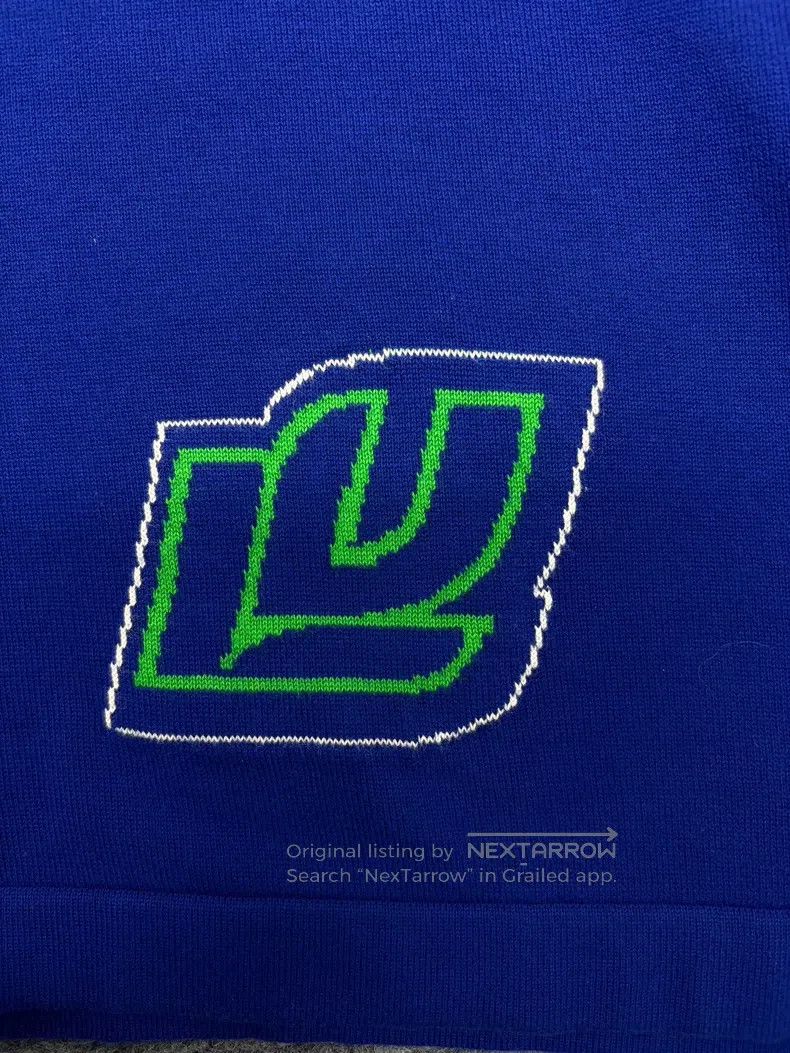 Louis Vuitton Louis Vuitton White and blue logo knitted short sleeve Size US M / EU 48-50 / 2 - 6 Thumbnail
