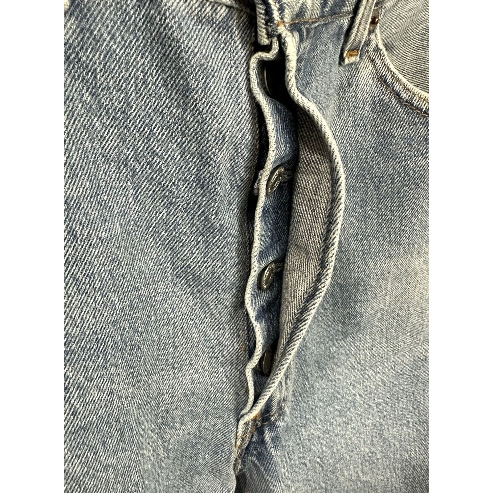 Levi's Levi's Redone Jeans 29 x 29.5 Blue Straight Button Fly USA Made Jeans Women 29 Blue Straight Size 29" - 6 Thumbnail