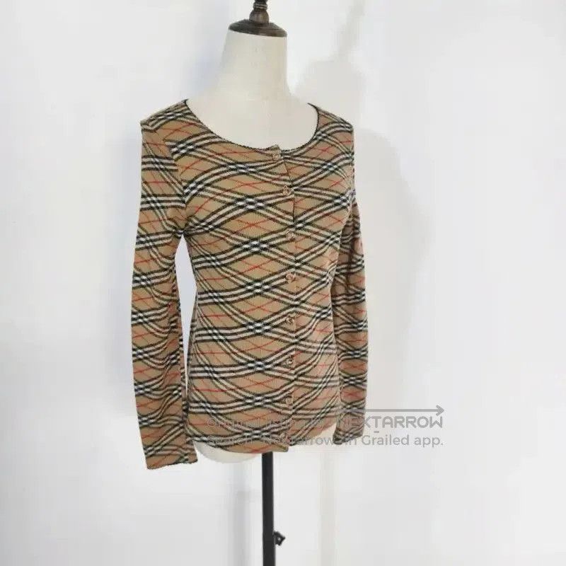 Burberry Burberry Khaki Wool Blend Long Sleeve Cardigan. Size M / US 6-8 / IT 42-44 - 3 Thumbnail