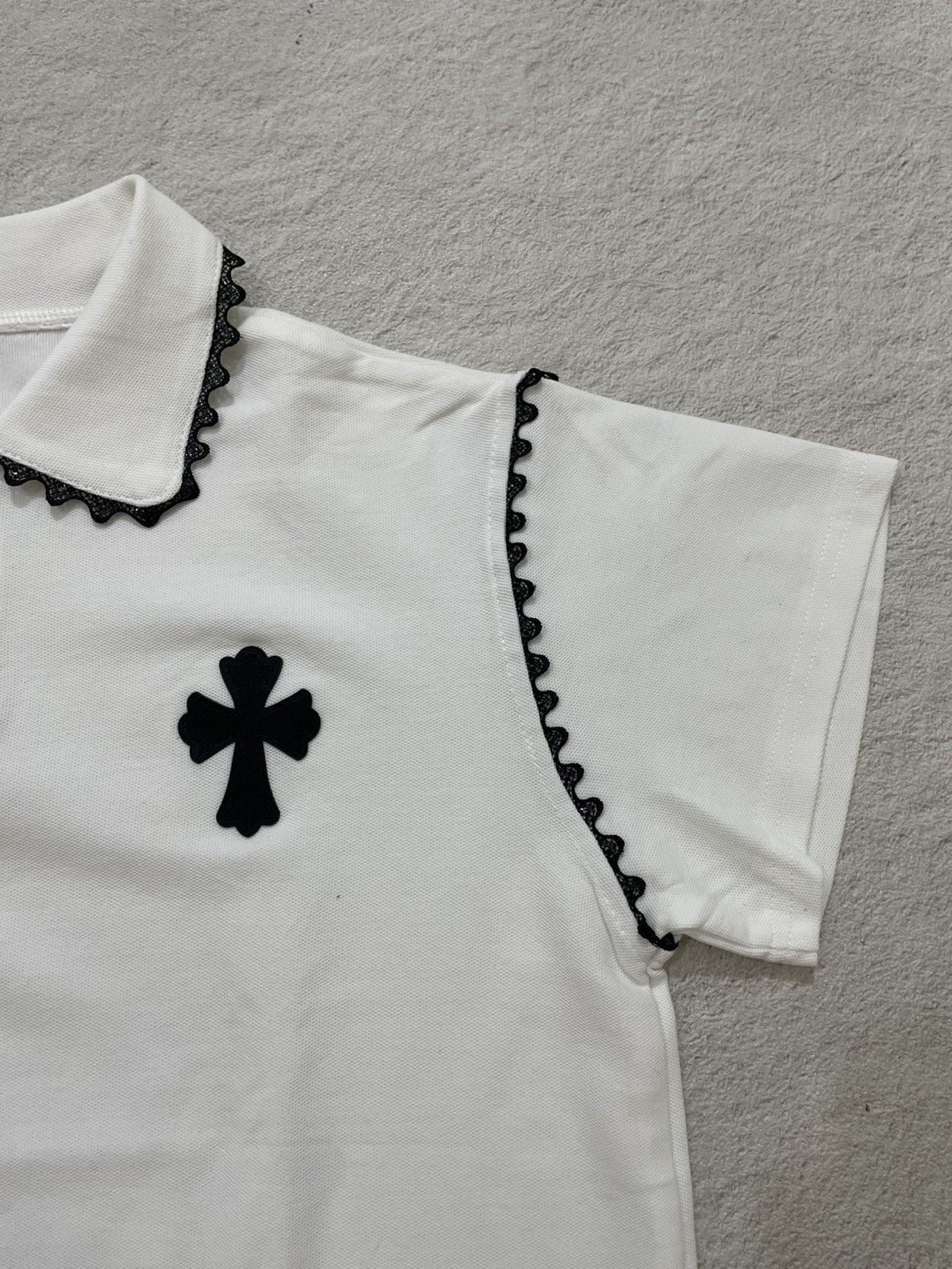 Miu Miu 2000s Japan CH White Polo Cross Patch Trim Y2K Hysteric y’s Size M / US 6-8 / IT 42-44 - 3 Thumbnail