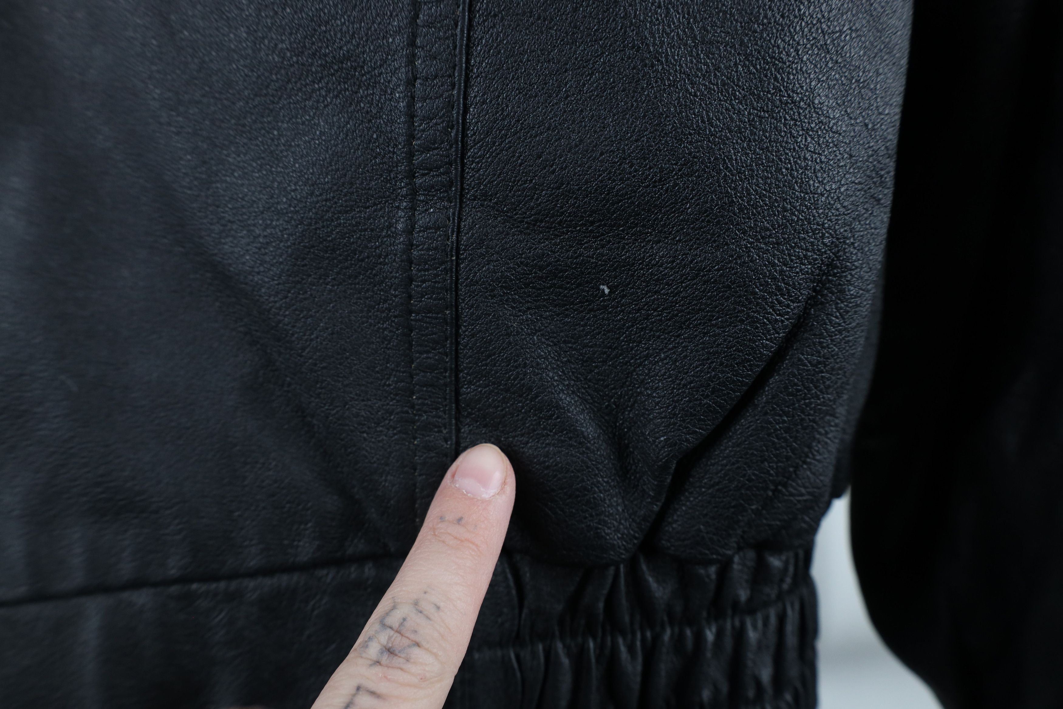 Vintage Vintage 90s Streetwear Leather Flight Bomber Jacket Black Size US M / EU 48-50 / 2 - 19 Thumbnail