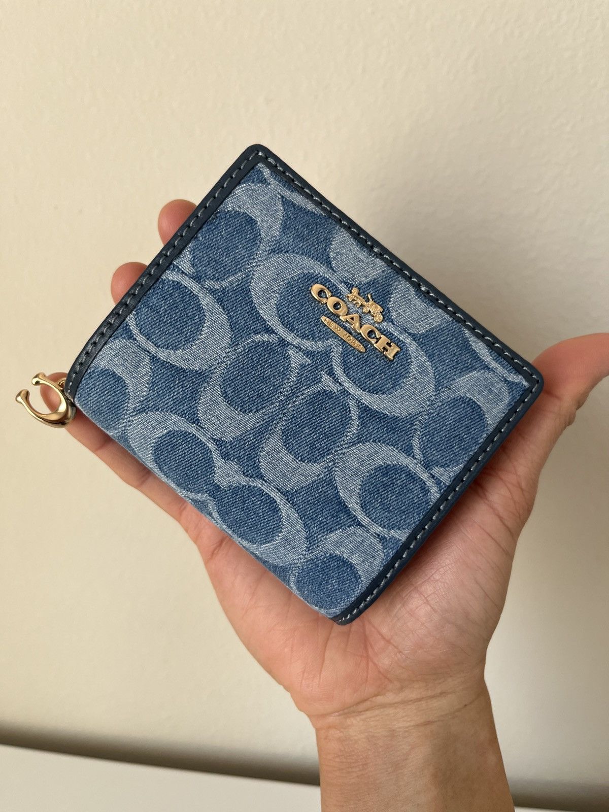 Coach Coach Snap Wallet In Signature Denim Size ONE SIZE - 4 Thumbnail