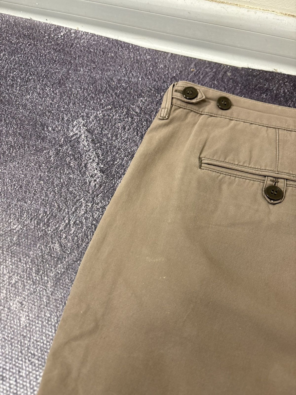 Burberry Burberry Brit Women’s Beige Straight Fit Luxury Chino Pants Size 34" / US 12 / IT 48 - 21 Thumbnail