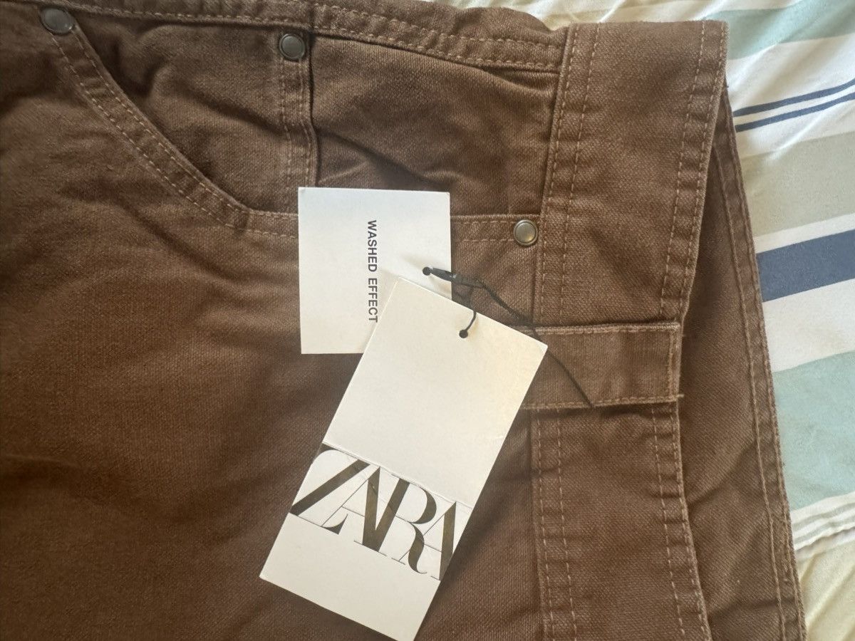 Zara Zara Brown Baggy Pants Size US 38 / EU 54 - 4 Thumbnail