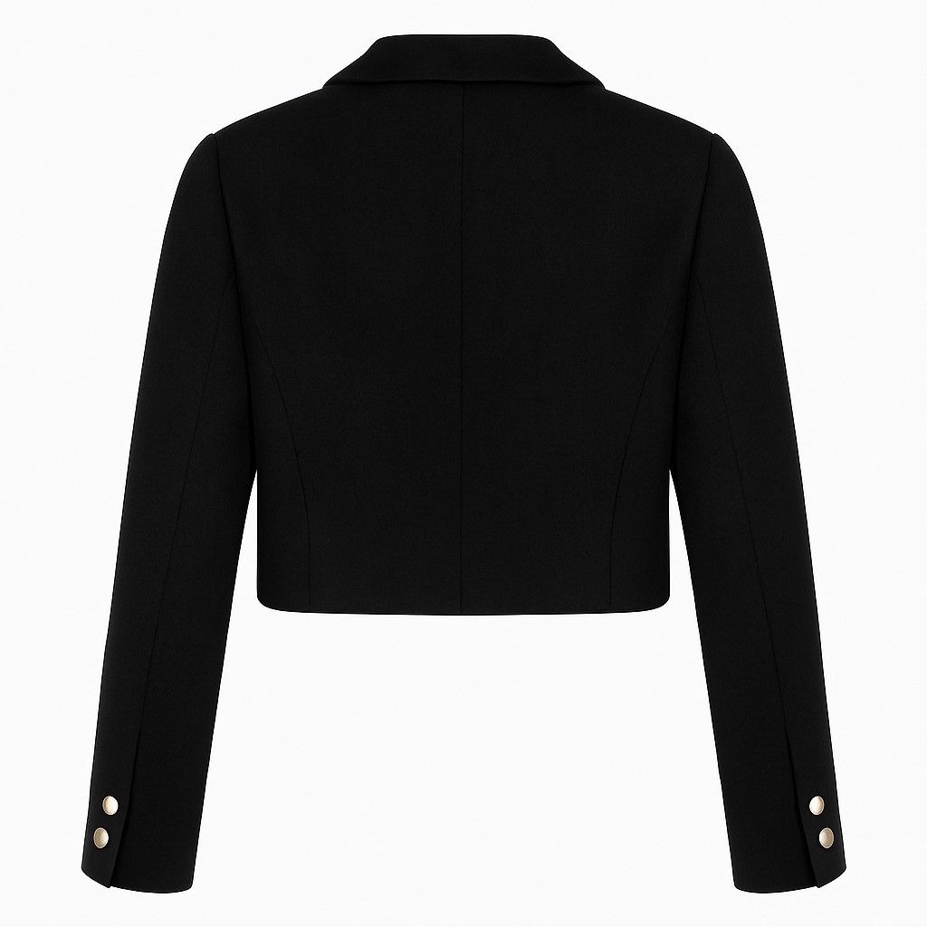 Balmain Vintage Balmain Paris Black Cropped Wool Jacket Size S / US 4 / IT 40 - 2 Thumbnail