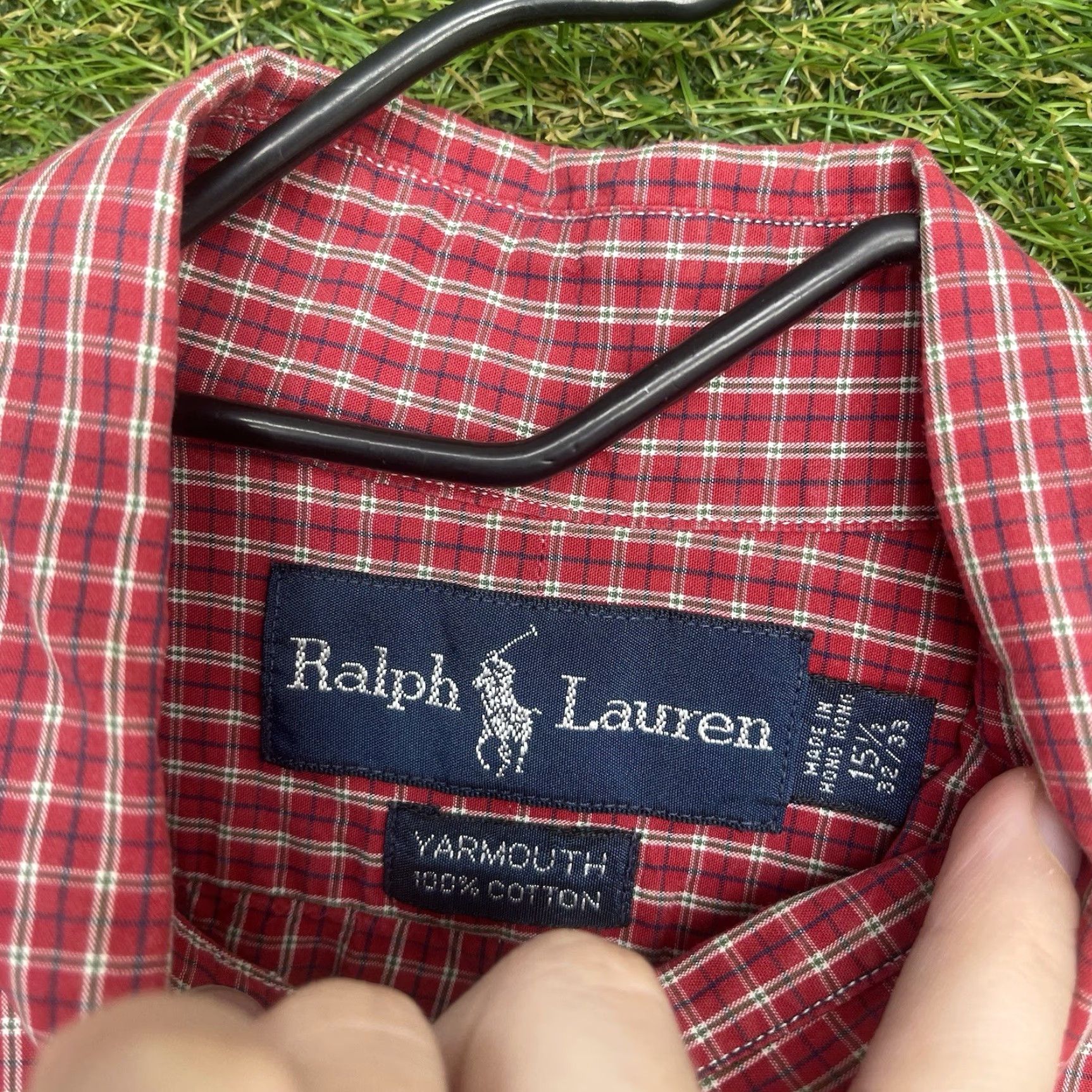 Ralph Lauren Ralph Lauren Button-Up Shirt Mens L Red Gingham Long Sleeve Collared Classic Fit 15.5 Cotton N/A Size US L / EU 52-54 / 3 - 4 Thumbnail