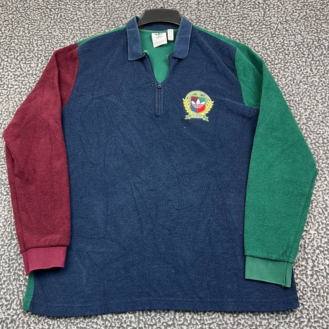 Adidas Adidas Originals Men Colorblock Fleece 1/4 Zip Pullover L Size US L / EU 52-54 / 3 - 1 Thumbnail