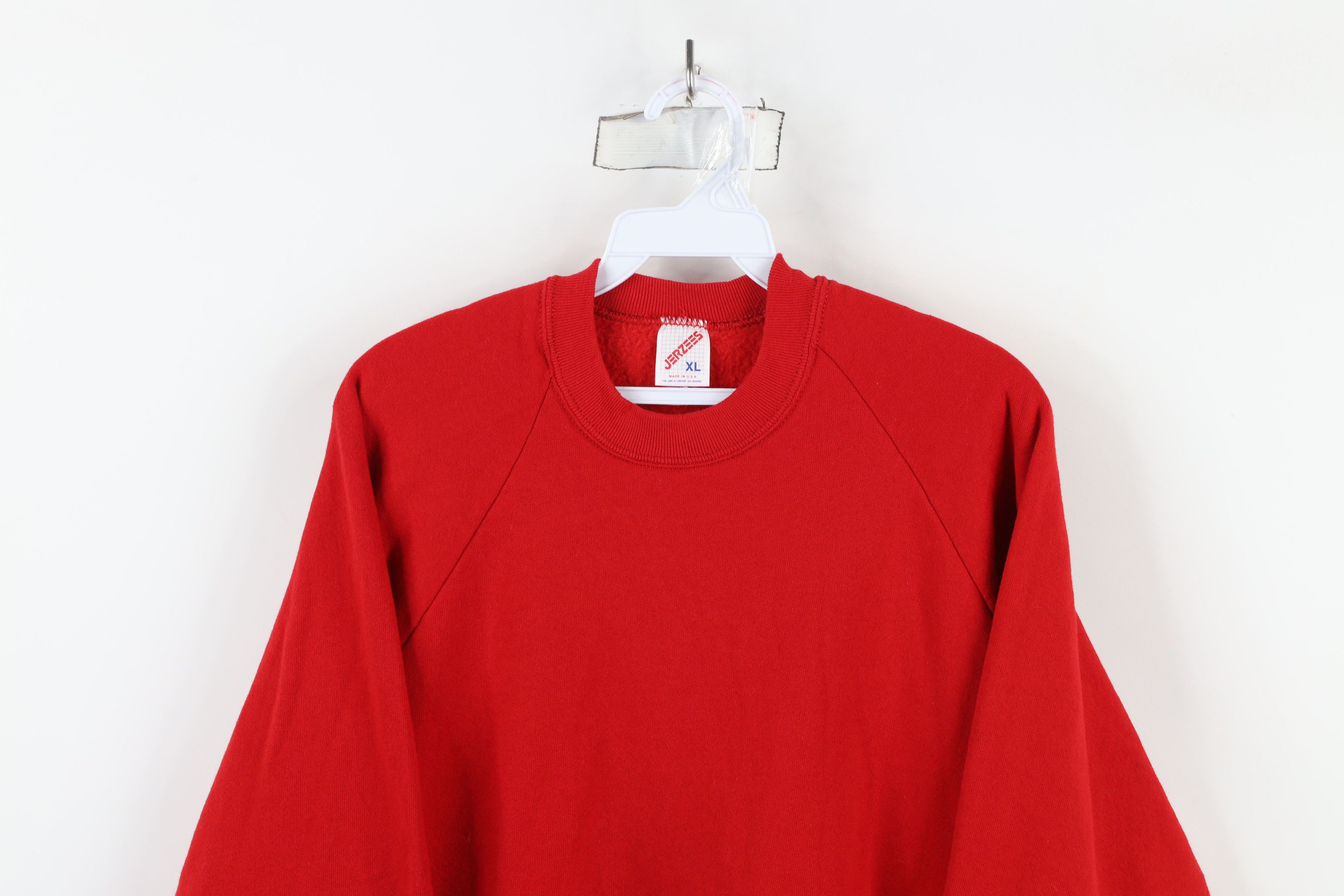 Vintage Vintage 90s Streetwear Crewneck Sweatshirt Cherry Red USA Size US XL / EU 56 / 4 - 2 Thumbnail