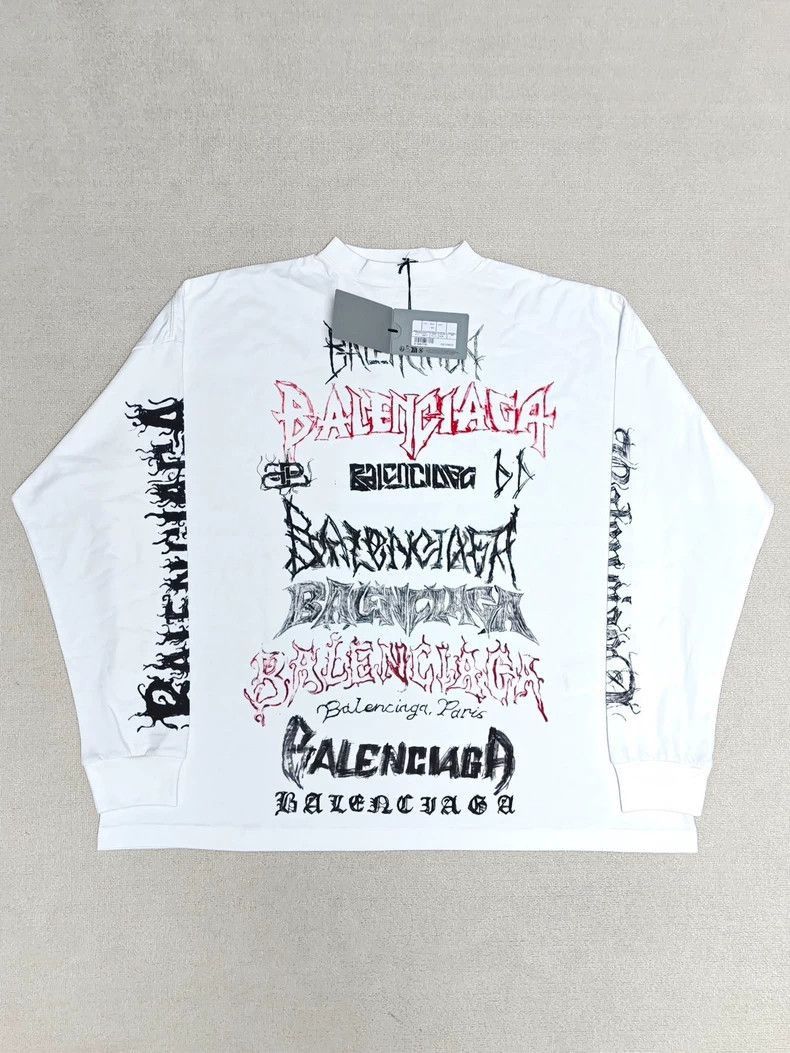 Balenciaga Balenciaga Balenciaga Long Sleeve DIY Mental Tee-2506 Size US M / EU 48-50 / 2 - 1 Thumbnail