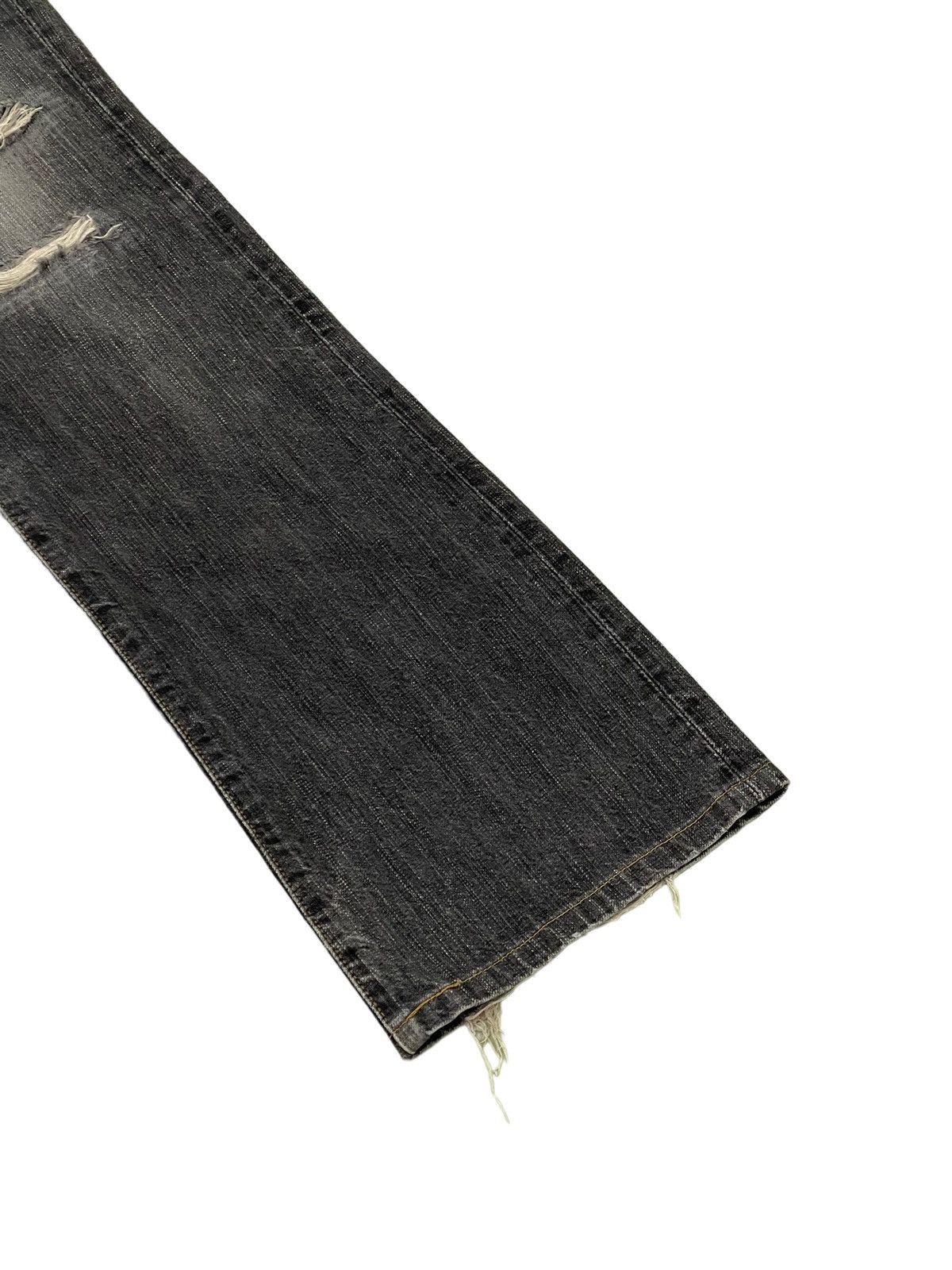 Japanese Brand Flare Jeans Edwin Japan Faded Distress Boot Cut 6🟦2 Size US 31 - 4 Thumbnail