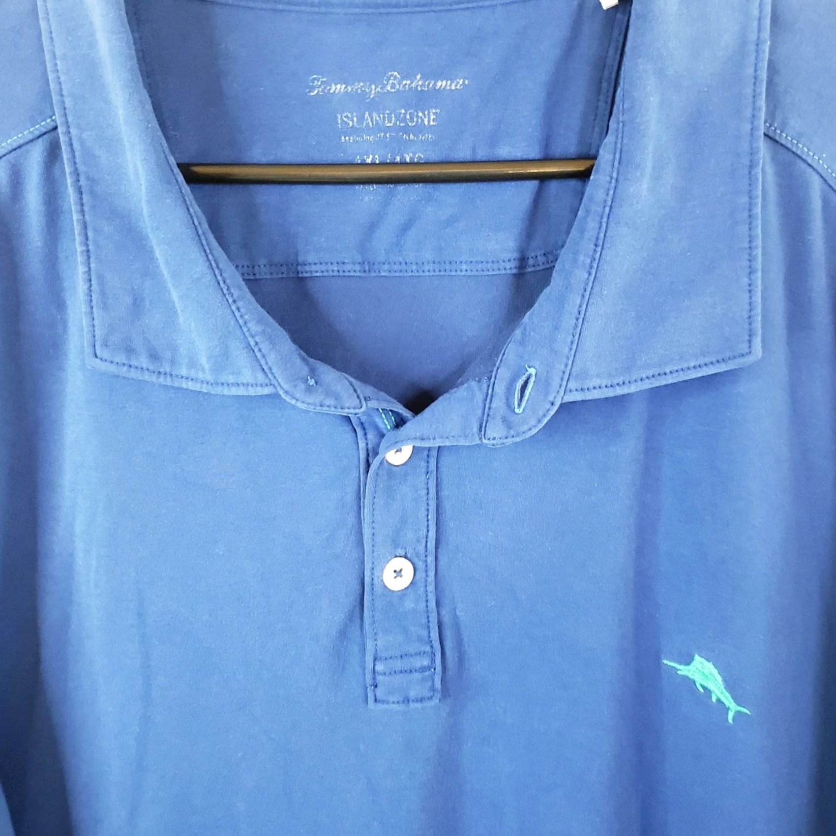 Tommy Bahama VINTAGE Tommy Bahama IslandZone Polo Shirt Short Sleeve 4XL Blue Marlin Logo Mens Polo Shirt Big & Tall Size US XXL / EU 58 / 5 - 4 Thumbnail