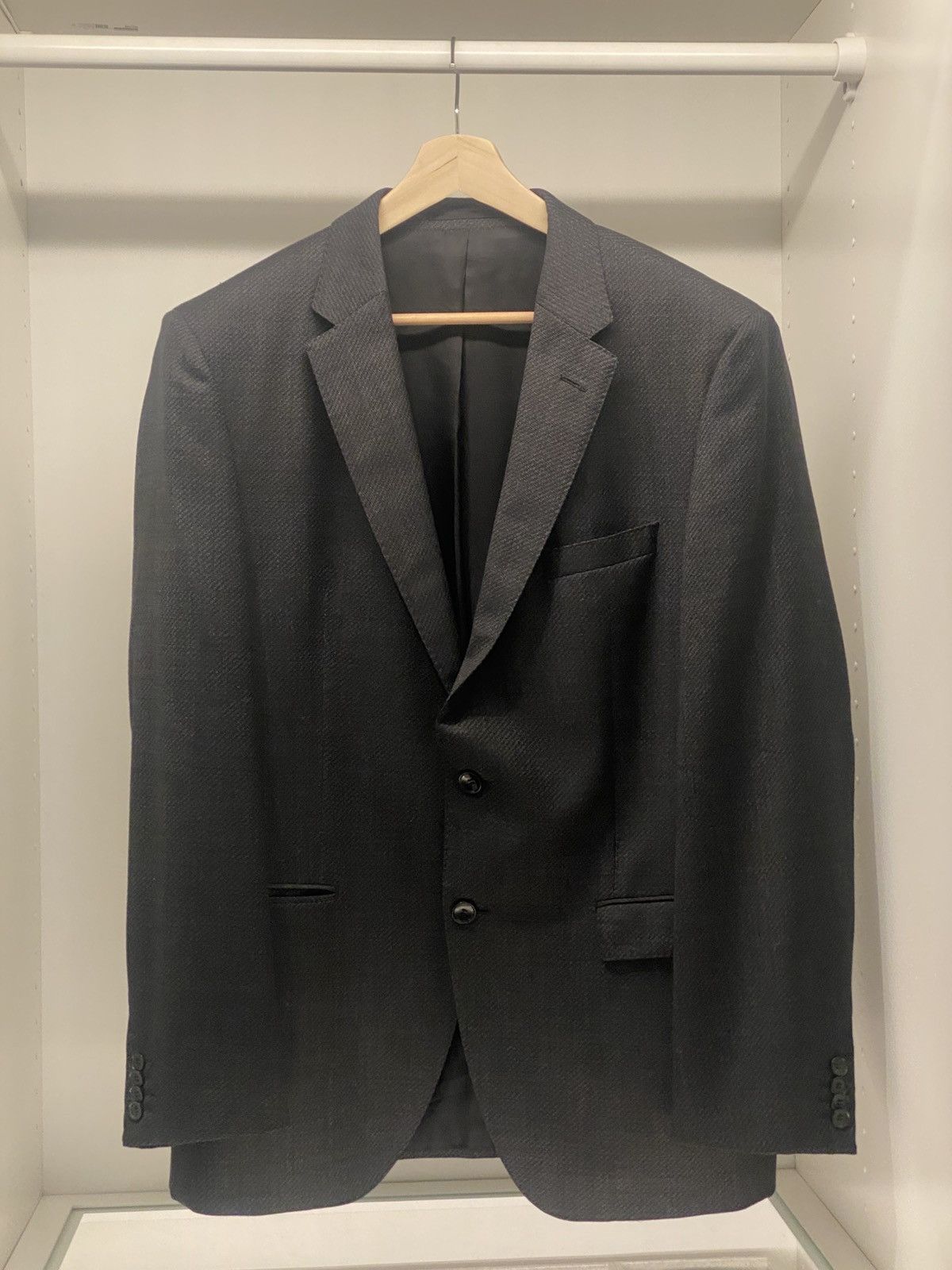 Loro Piana Hugo Boss x Loro Piana Black Virgin Wool Blazer Size 44R - 3 Thumbnail