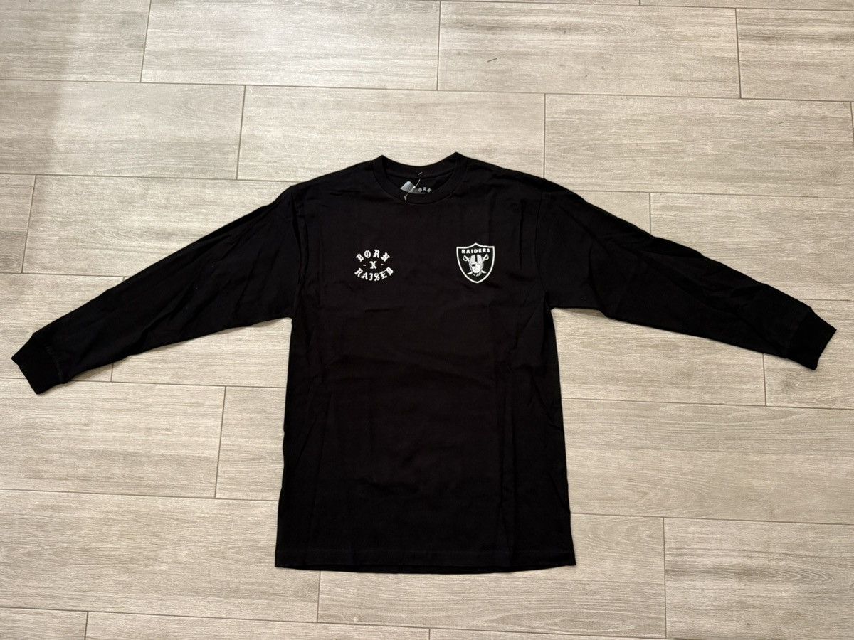BORN X RAISED Las Vegas Raiders Long Sleeve T-Shirt Black L