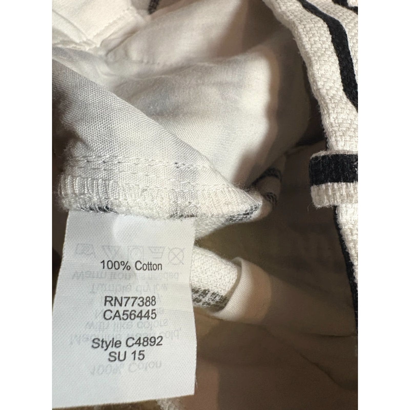 J.Crew J.CREW Shorts Women Size 2 Cotton White Black Stripes RN 77288 Striped Flat Front Pockets Chino Lightweight Casual Summer Spring Classic Knit? Size 26" / US 2 / IT 38 - 5 Thumbnail