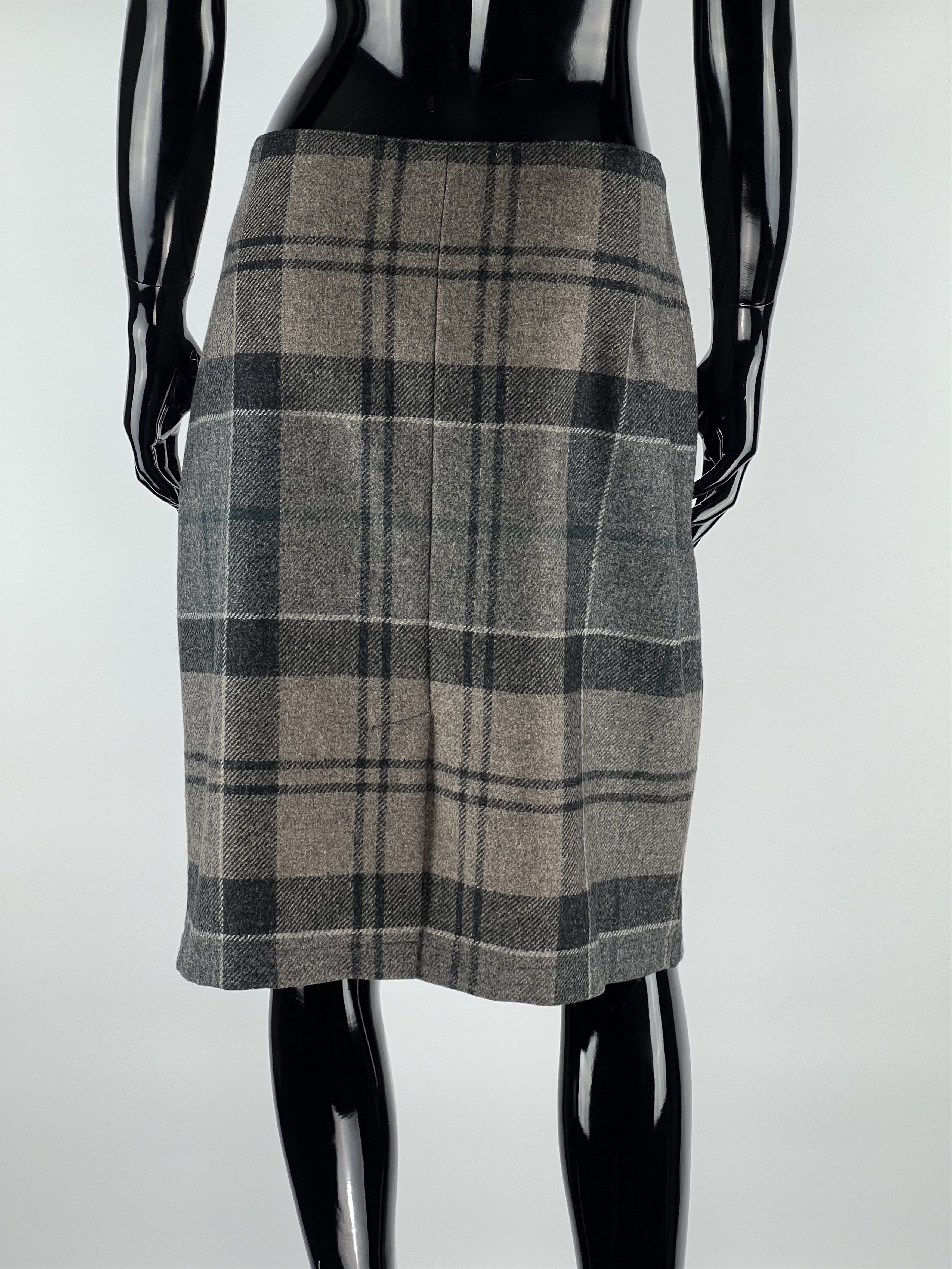 Barbour Barbour Women’s Tartan Wool Check Skirt Size US14 Size 36" / US 14 / IT 50 - 2 Thumbnail