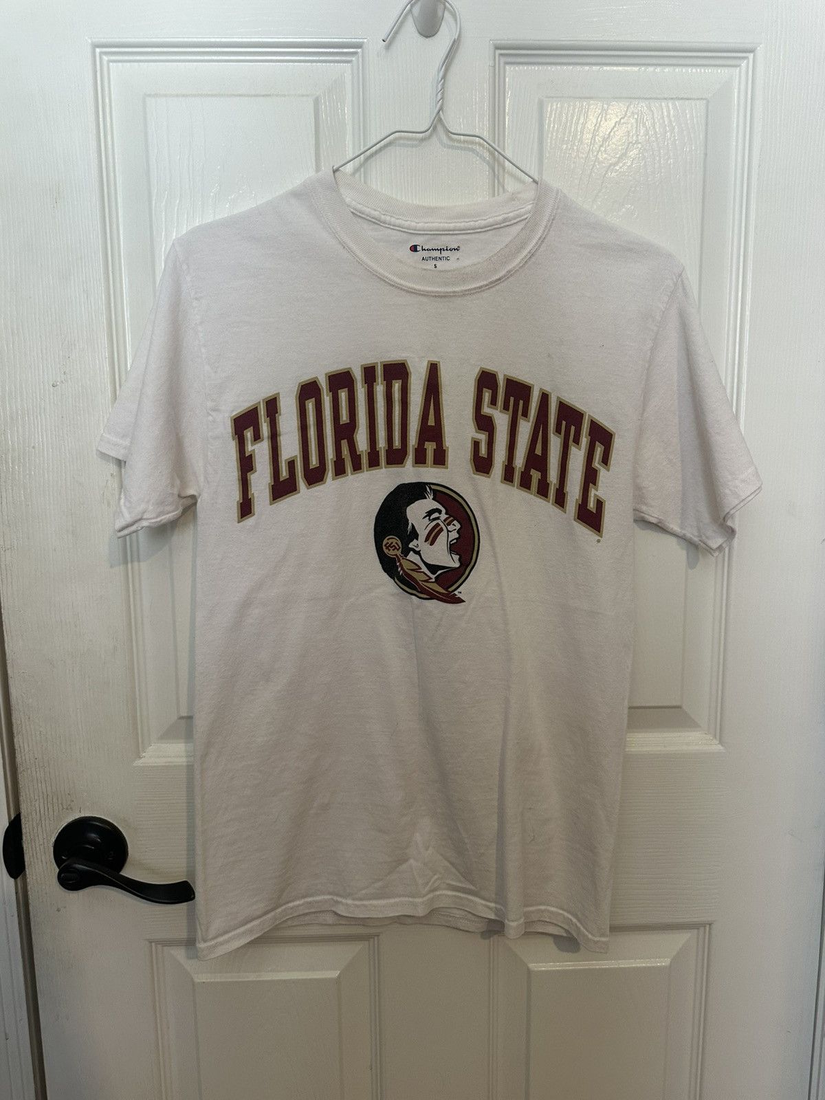 Champion Florida State Seminoles Champion Tee White Mens Small Cotton Size US S / EU 44-46 / 1 - 1 Thumbnail