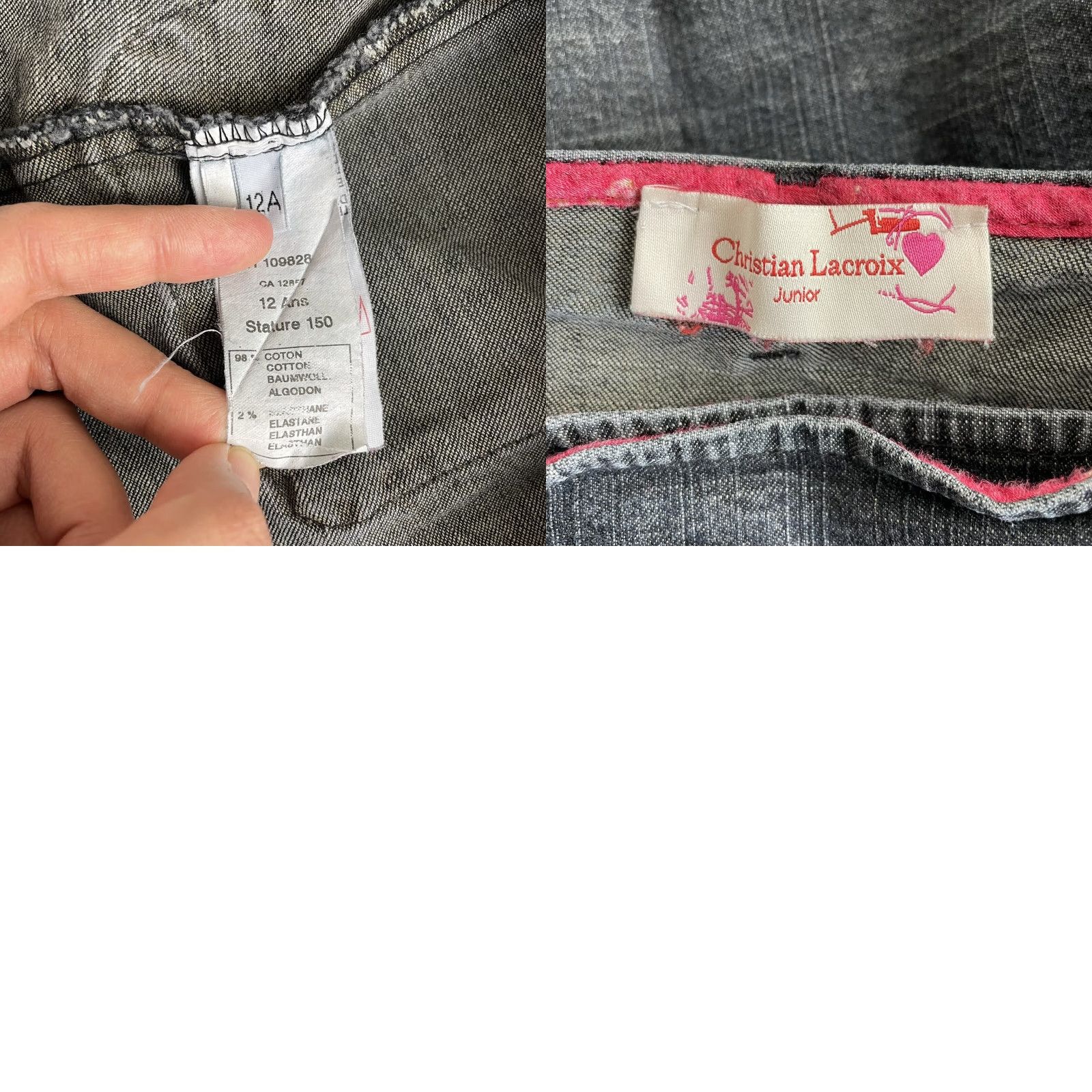 Christian Lacroix VINTAGE Christian Lacroix Mini Skirt XS Denim 0 24 Blue Cyber Fairy Grunge Women's 0 or 24? Size 26" / US 2 / IT 38 - 8 Thumbnail