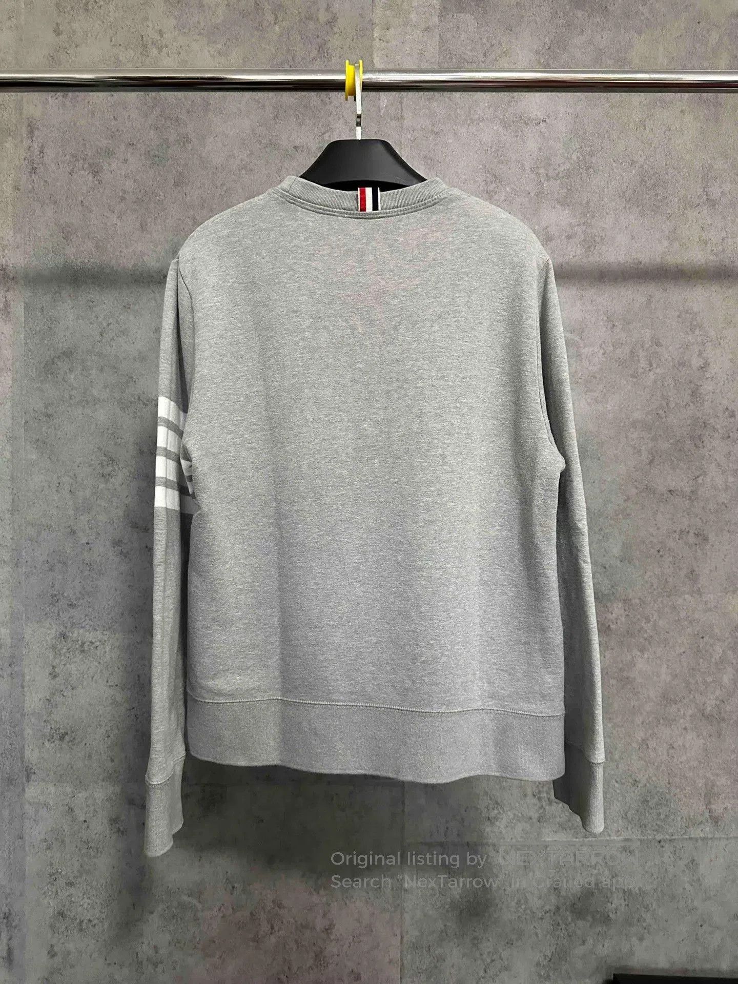 Thom Browne Thom Browne Classic Gray Four-Stripe Crewneck. Size US XL / EU 56 / 4 - 5 Thumbnail