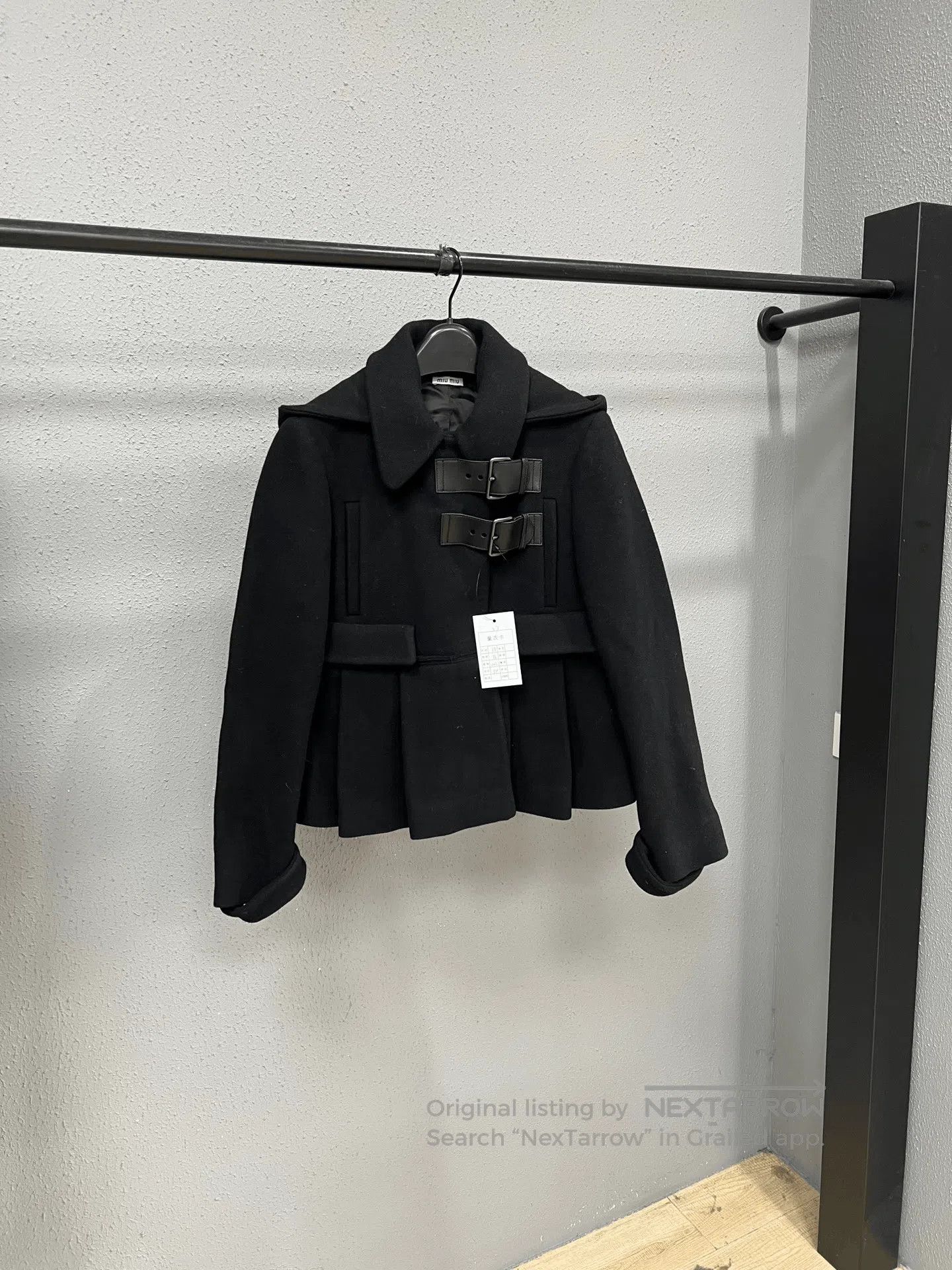 Miu Miu Miumiu Black Wool Coat. Size S / US 4 / IT 40 - 1 Thumbnail