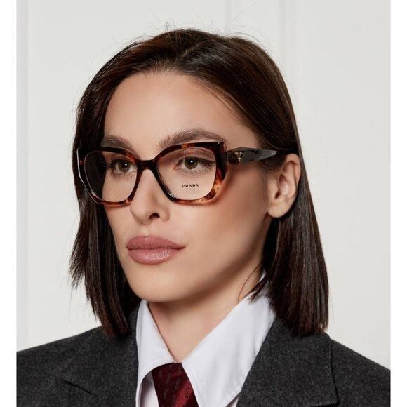 Prada NEW PRADA EYEGLASSES PR18WV 07R1O1, PR 18WV 07R1O1 HAVANA Size ONE SIZE - 2 Thumbnail