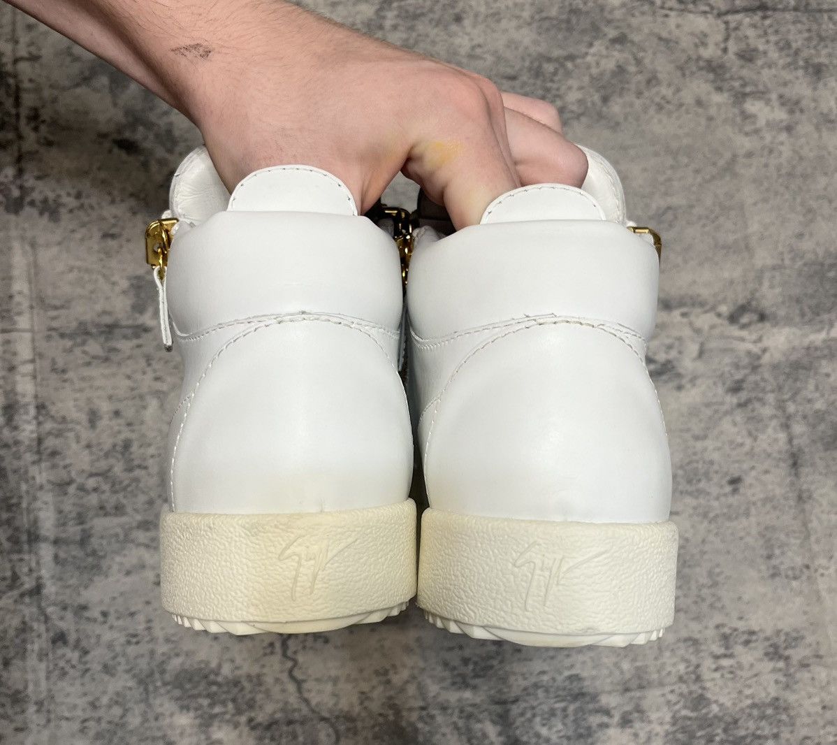 Giuseppe Zanotti Giuseppe Zanotti High Top Sneakers White Size US 6.5 / EU 39-40 - 5 Thumbnail