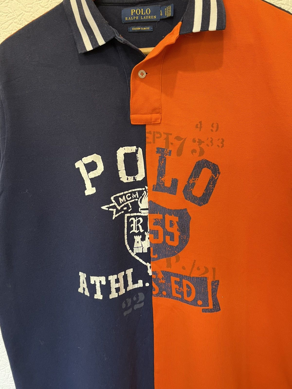 Polo Ralph Lauren Polo Ralph Lauren Polo Shirt Classic Orange Blue Size US L / EU 52-54 / 3 - 2 Thumbnail