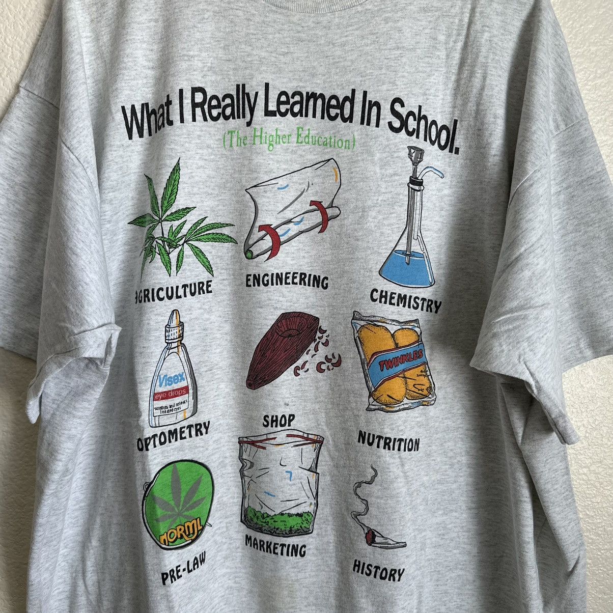 Vintage Vintage 420 Higher Education Shirt Size 2XL XXL / 3XL XXXL Size US XXL / EU 58 / 5 - 2 Thumbnail