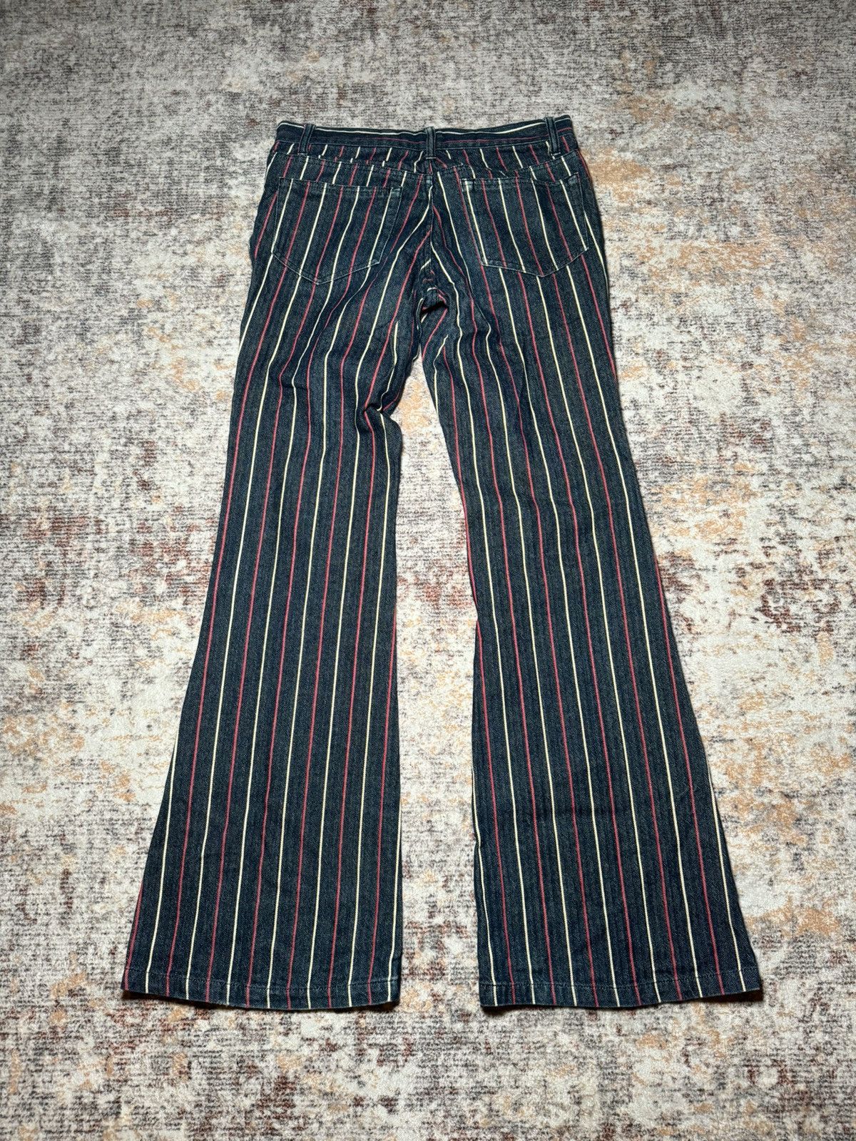 Tornado Mart Tornado Mart Pinstripe Flare Denim Size US 29 - 5 Thumbnail