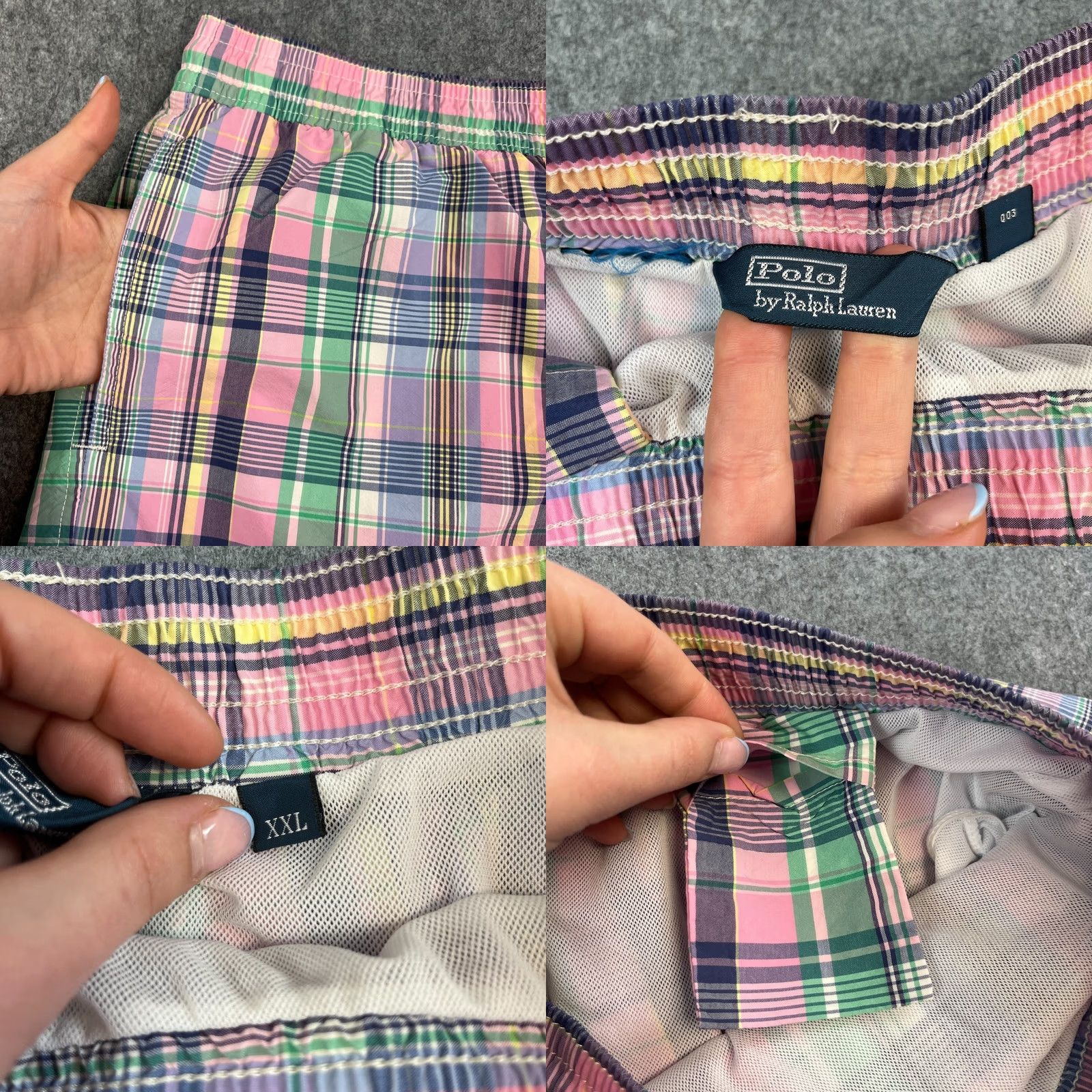 Polo Ralph Lauren VINTAGE Polo Ralph Lauren Mens Swim Shorts XXL Plaid Check Multicoloured Board Shorts Mens 2XL Size US XXL / EU 58 / 5 - 8 Thumbnail