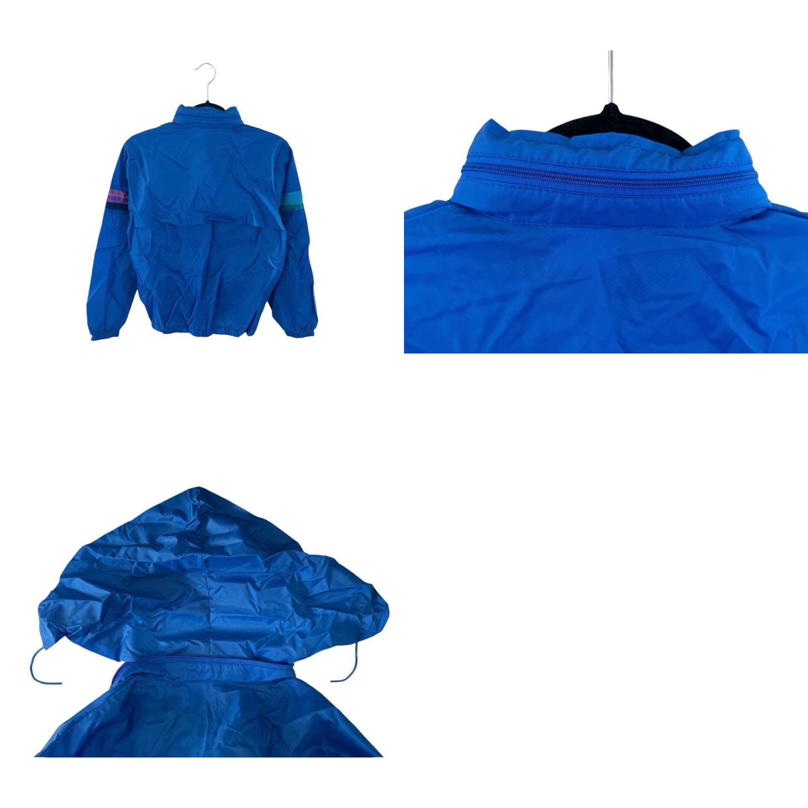 PONY VINTAGE PONY Windbreaker Jacket Womens M 80s Blue 1/2 Zip NWT Embroidered Logo Holiday? Size M / US 6-8 / IT 42-44 - 8 Thumbnail