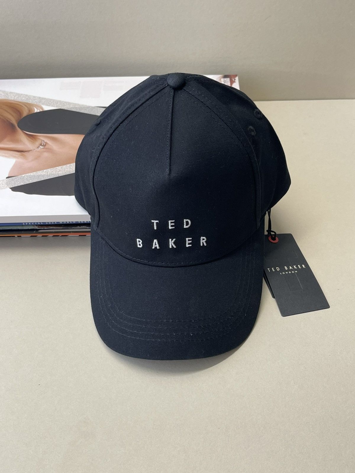 Ted Baker (new+tag) Ted Baker London black men hat cap leather strap Size ONE SIZE - 11 Thumbnail