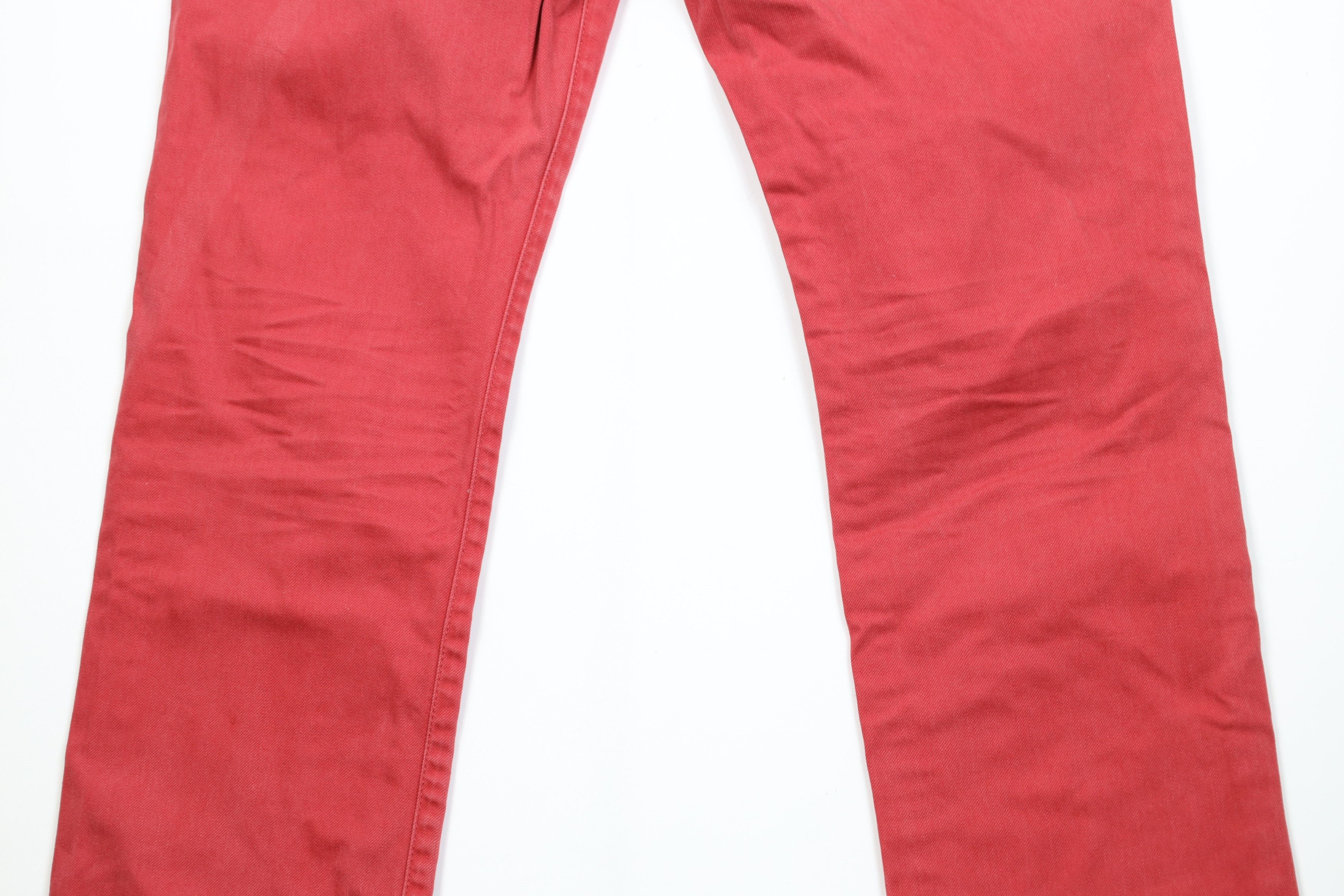 Express Express Rocco Slim Fit Skinny Leg Denim Jeans Red Cotton Size US 32 / EU 48 - 11 Thumbnail
