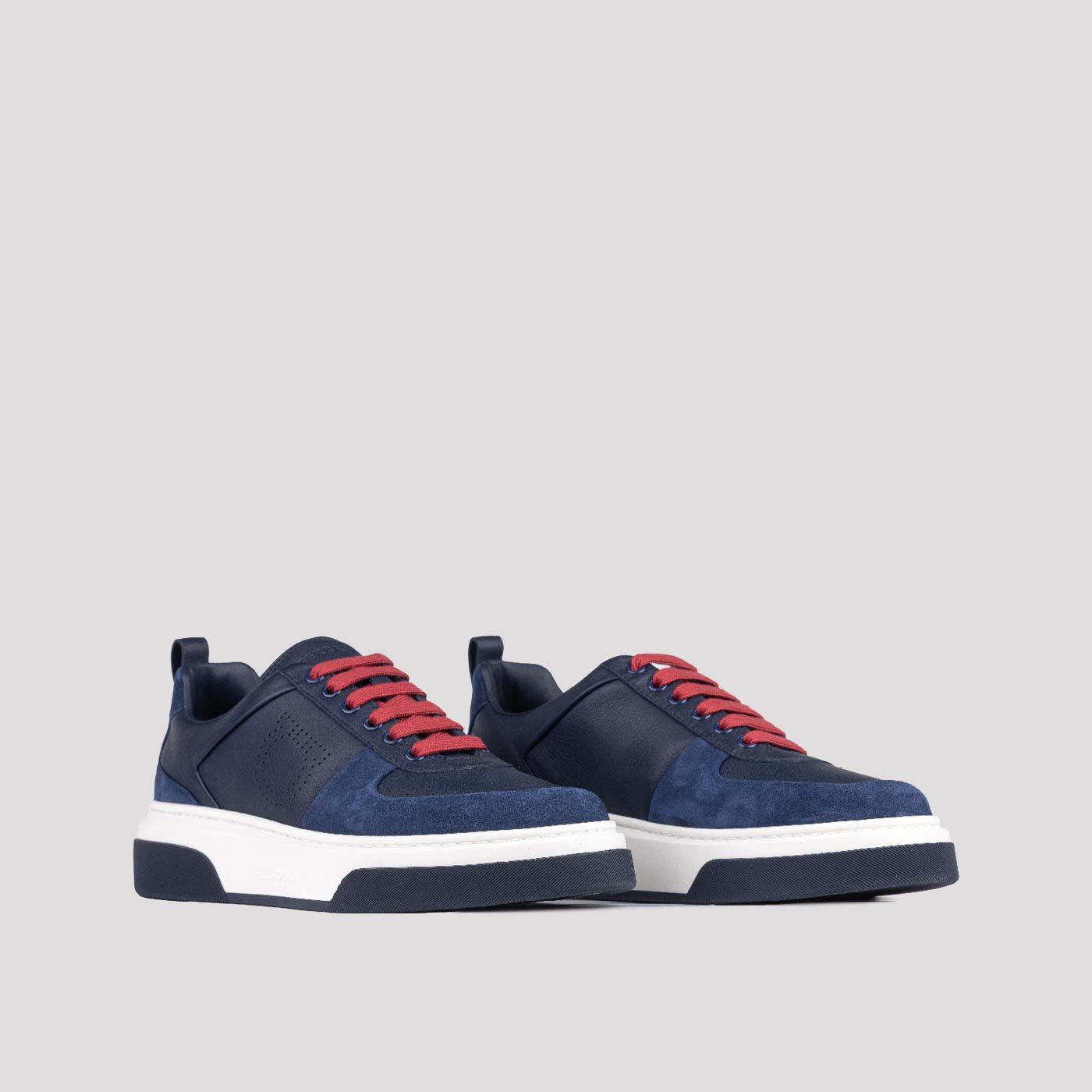 Salvatore Ferragamo o1s1rm0924 Gancini Low-Top Sneakers in Navy Blue/White Size US 7 / EU 40 - 2 Thumbnail