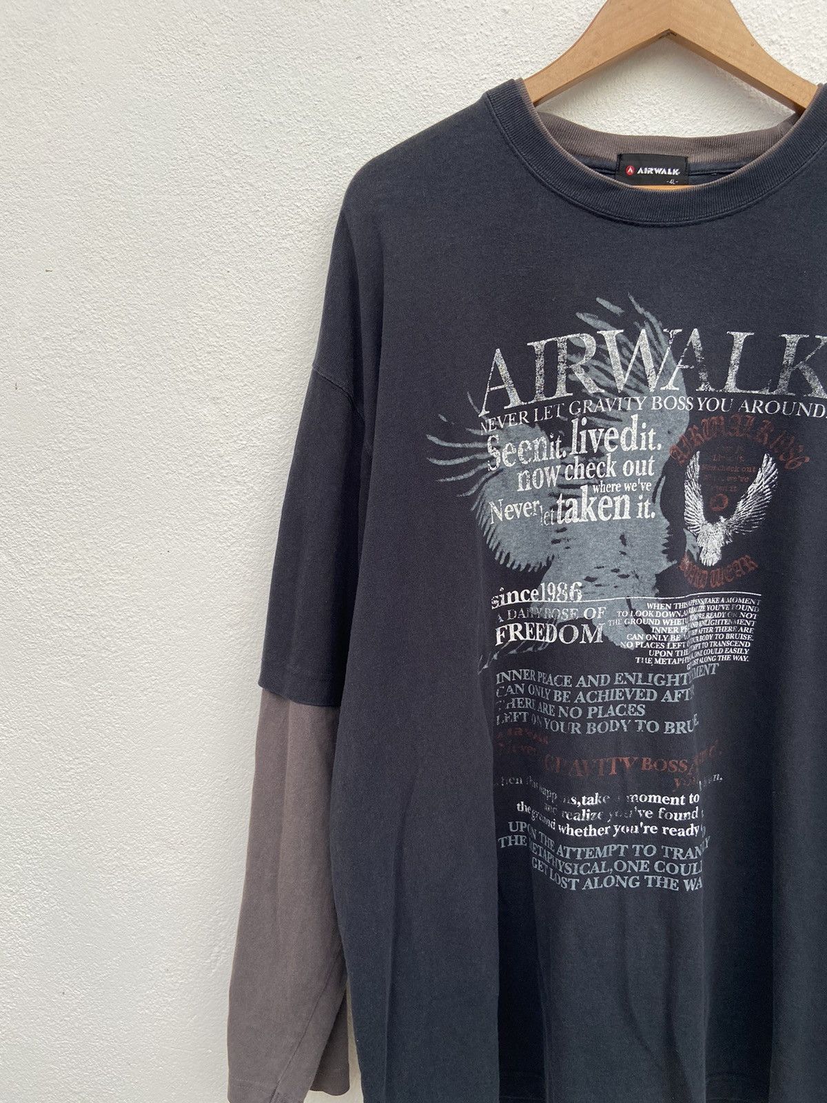 Airwalk 🔥 Vintage y2k Airwalk t shirt double sleeve Size US XL / EU 56 / 4 - 3 Thumbnail