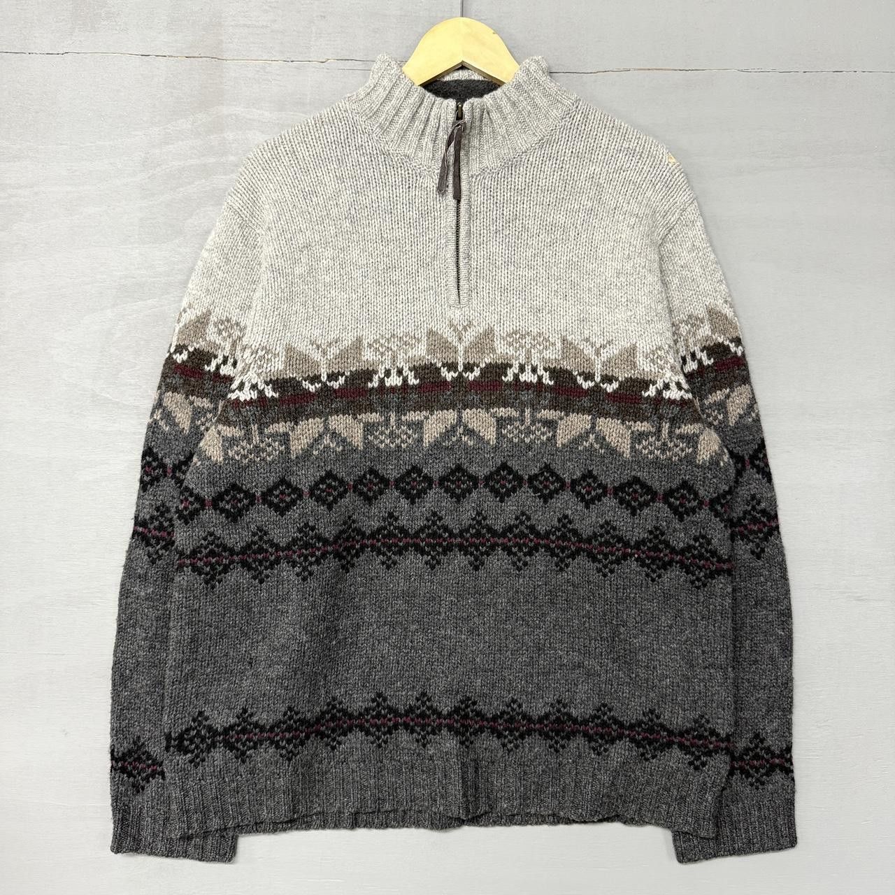 Eddie Bauer × Vintage Vintage Eddie Bauer 100% Lambs Wool 1/4 Zip Sweater Large Size US L / EU 52-54 / 3 - 1 Thumbnail