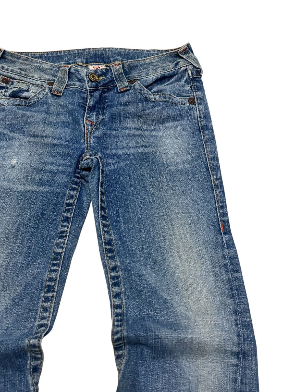 True Religion Y2K True Religion Flared Denim Signature Stitching Size US 29 - 5 Thumbnail