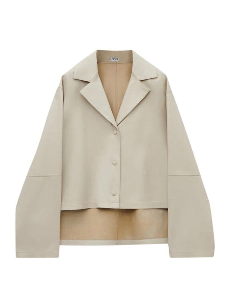Loewe LOEWE Light Beige Nappa Lambskin Pyjama Blouse New Auth Size ONE SIZE - 3 Thumbnail
