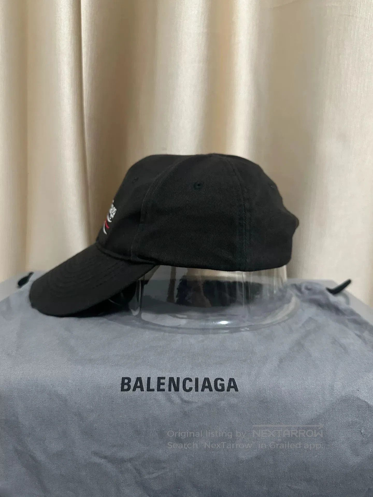 Balenciaga balenciaga logo embroidered black baseball cap. Size ONE SIZE - 2 Thumbnail