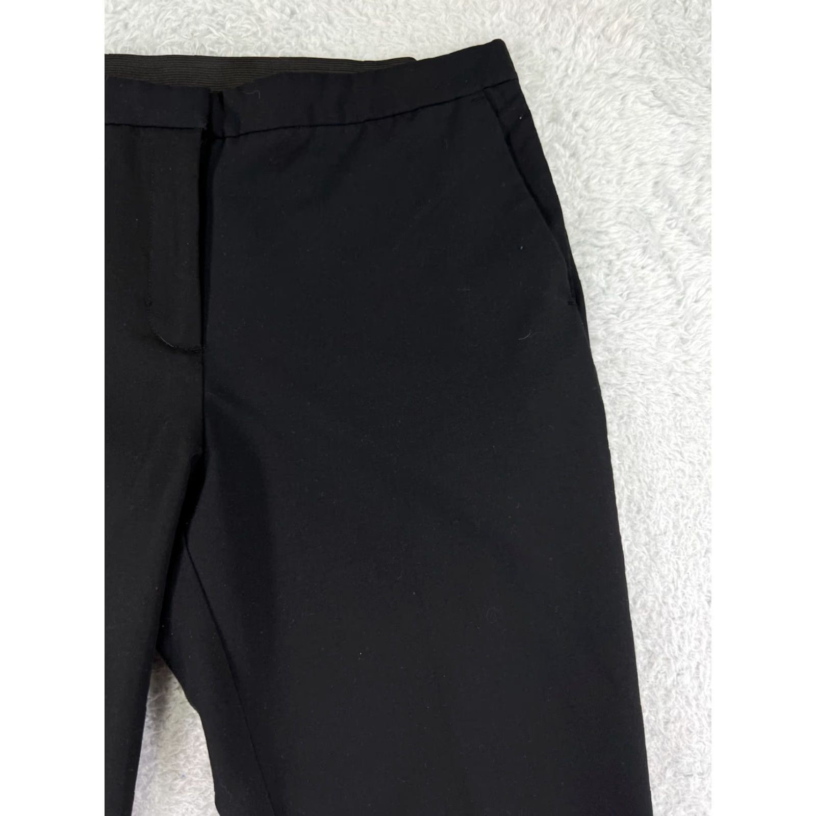 Izod IZOD Pants Womens 10 Black Polyester Blend Twill Straight Waist Comfort Stretch Size 32" / US 10 / IT 46 - 6 Thumbnail