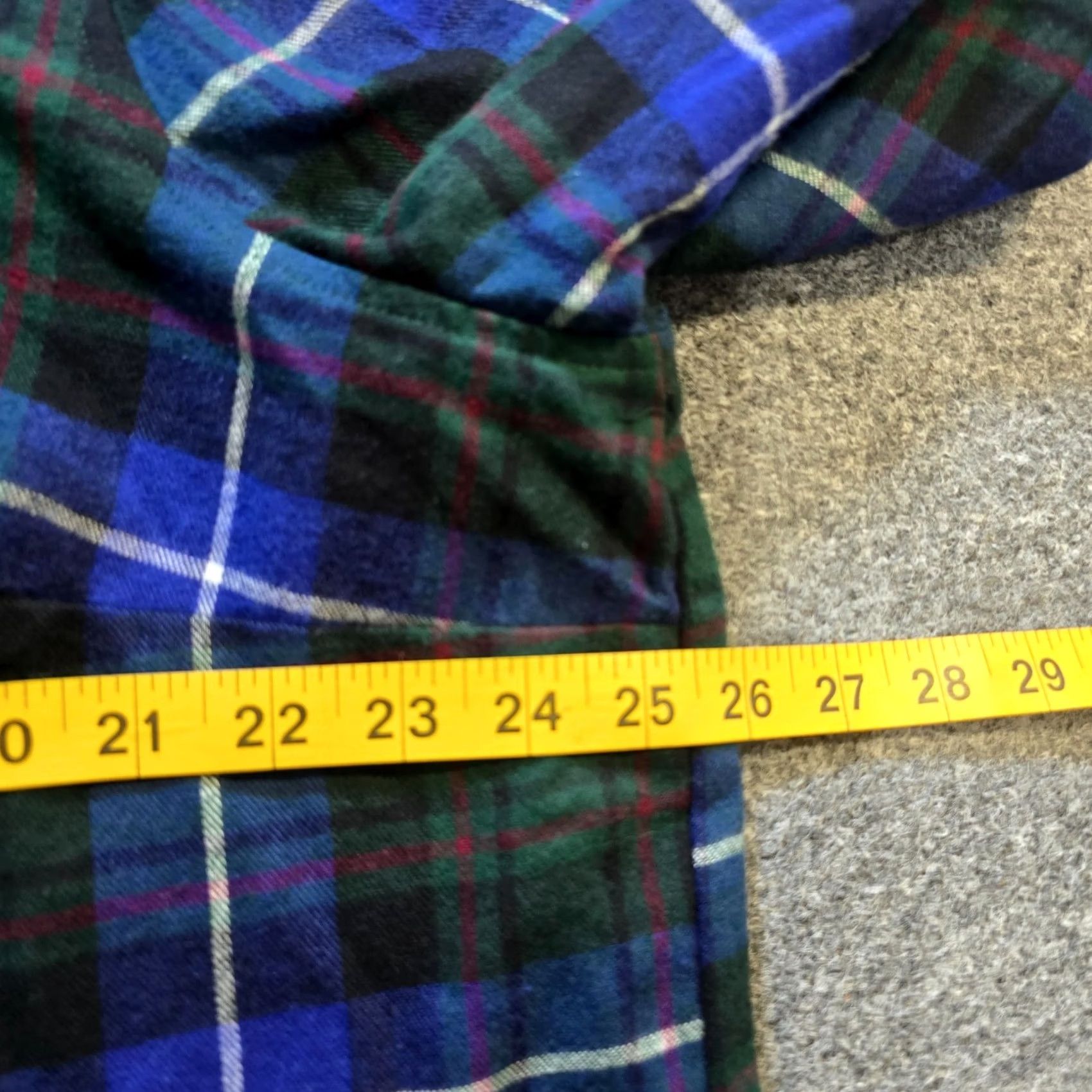 Vintage LL Bean Pajama Top Women 1X Green Scotch Plaid Flannel Button Cozy Lounge Shirt Size XL / US 12-14 / IT 48-50 - 5 Thumbnail